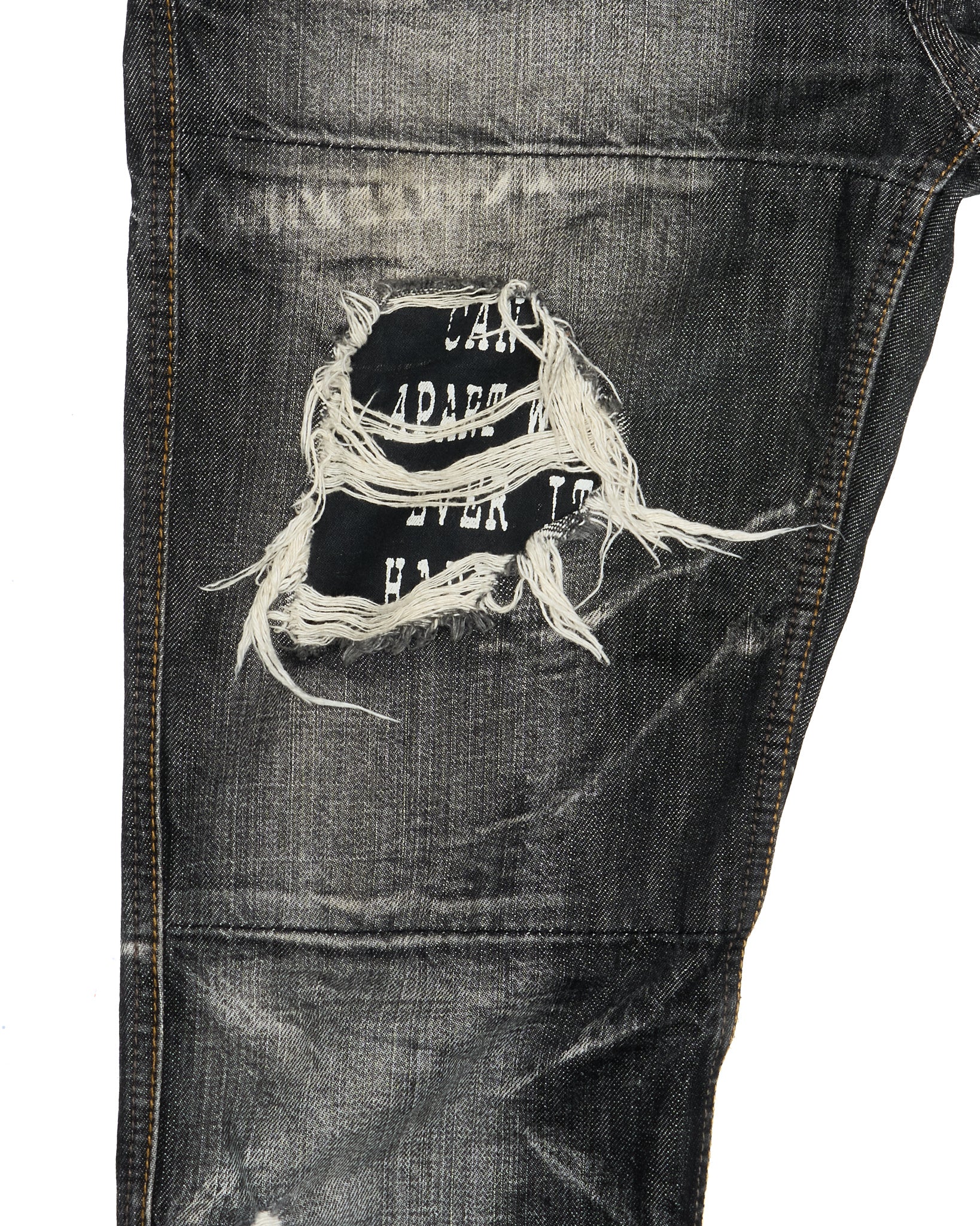 00s HIDEALWAYS by Nicole Blown-out Distressed Grey Bootcut Denim