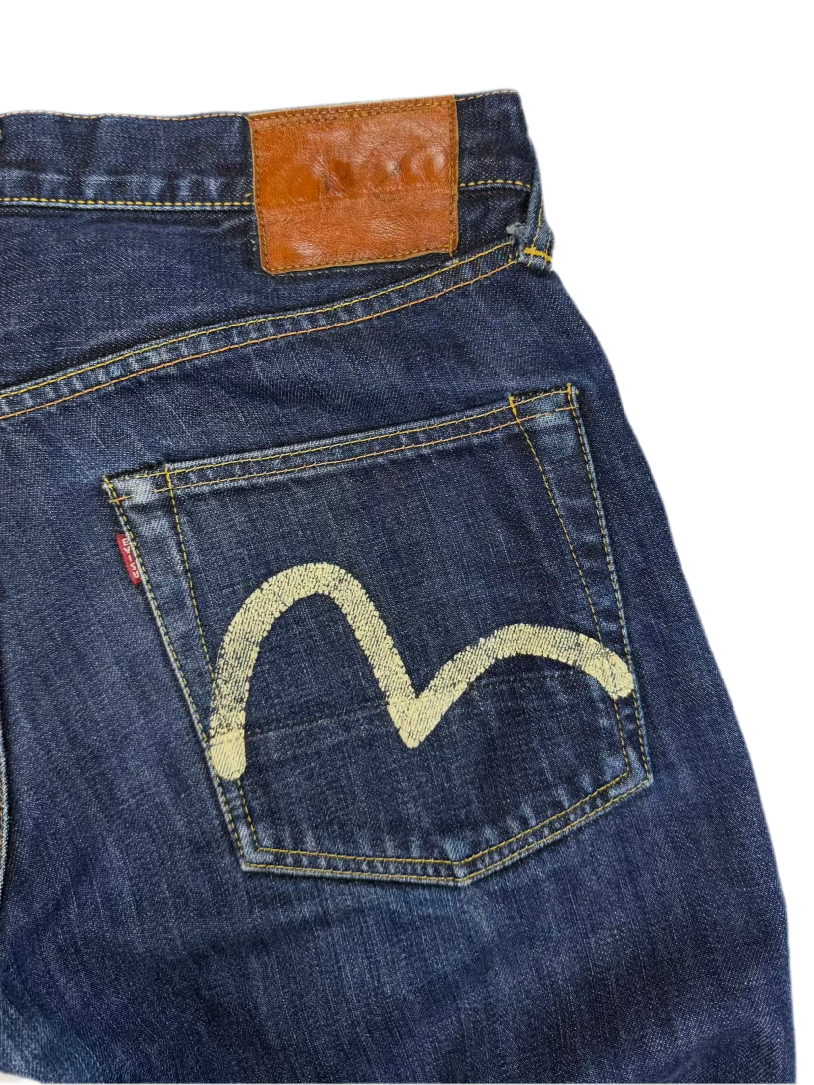 Early 00s EVISU Hand-Paint “OTO” Kanji Selvedge Jeans