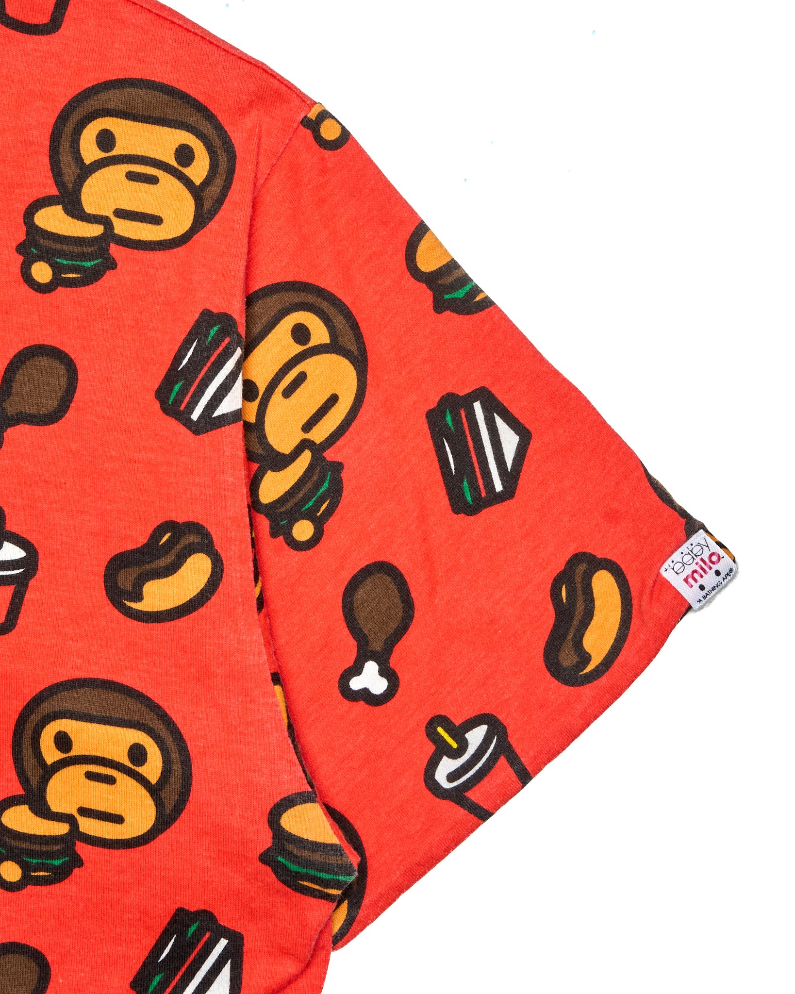 ‘05 BAPE Milo Fast Food Print Reversible Tee