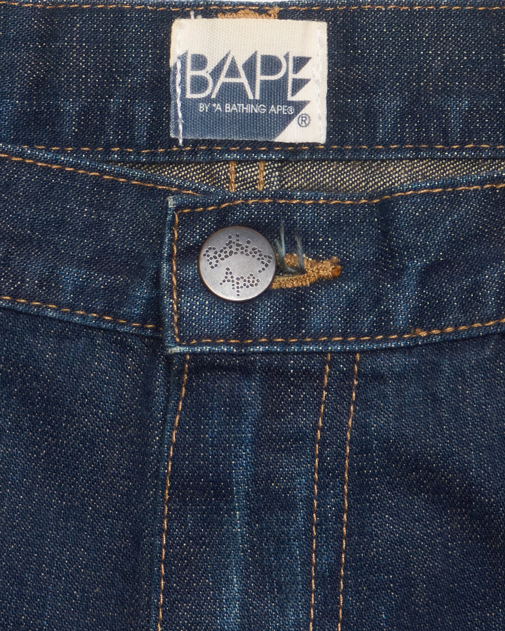 '07 BAPE "STA" Whisker Fade Jeans