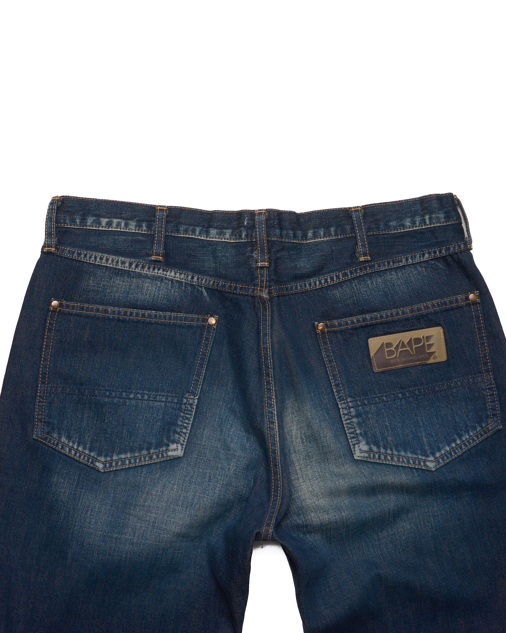 '07 BAPE "STA" Whisker Fade Jeans