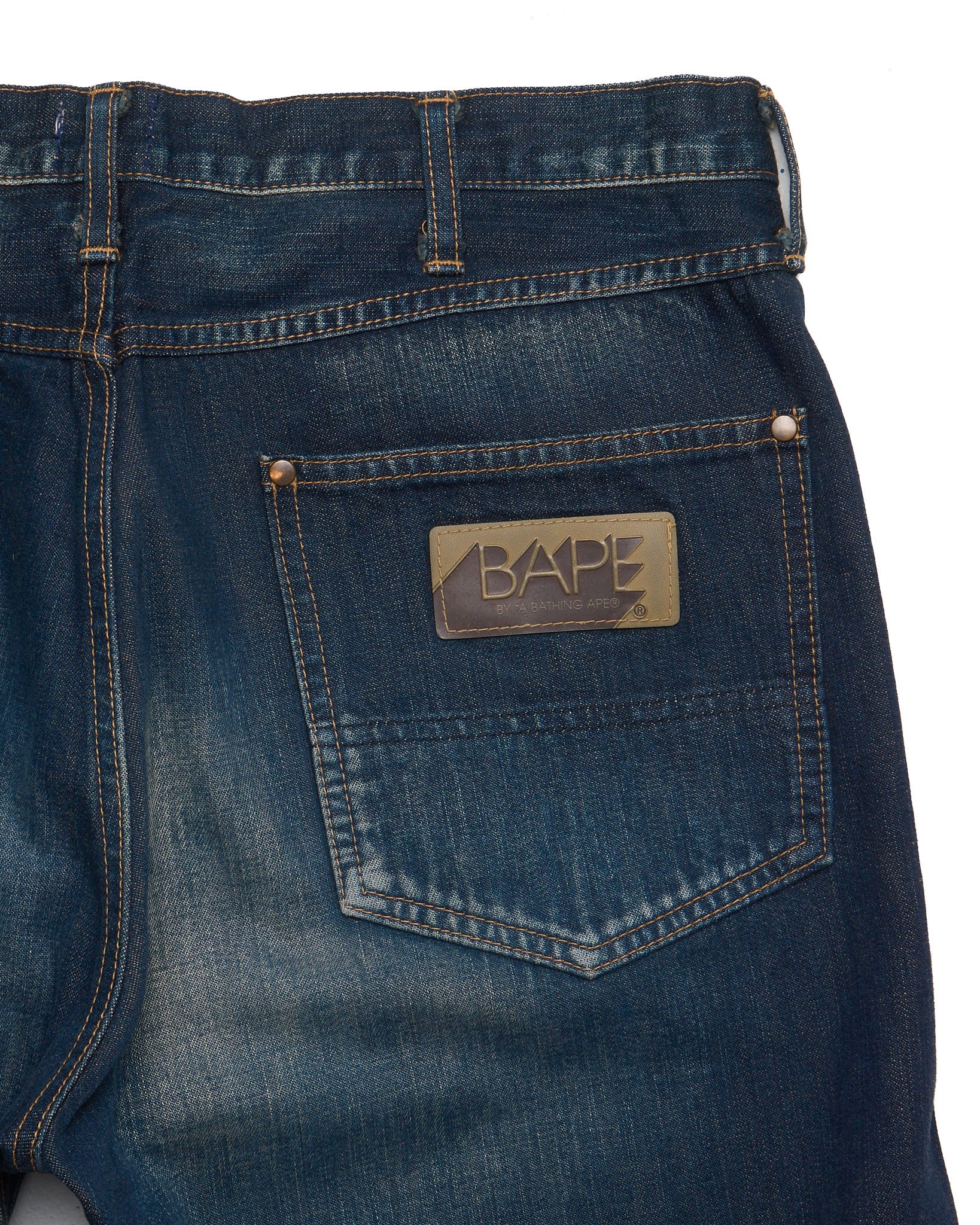 '07 BAPE "STA" Whisker Fade Jeans