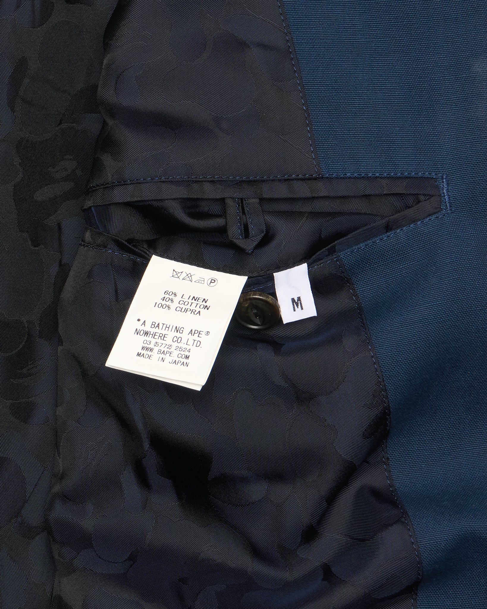 ‘08 BAPE CLASSICS Camo-Lined Beaded Crest Blazer