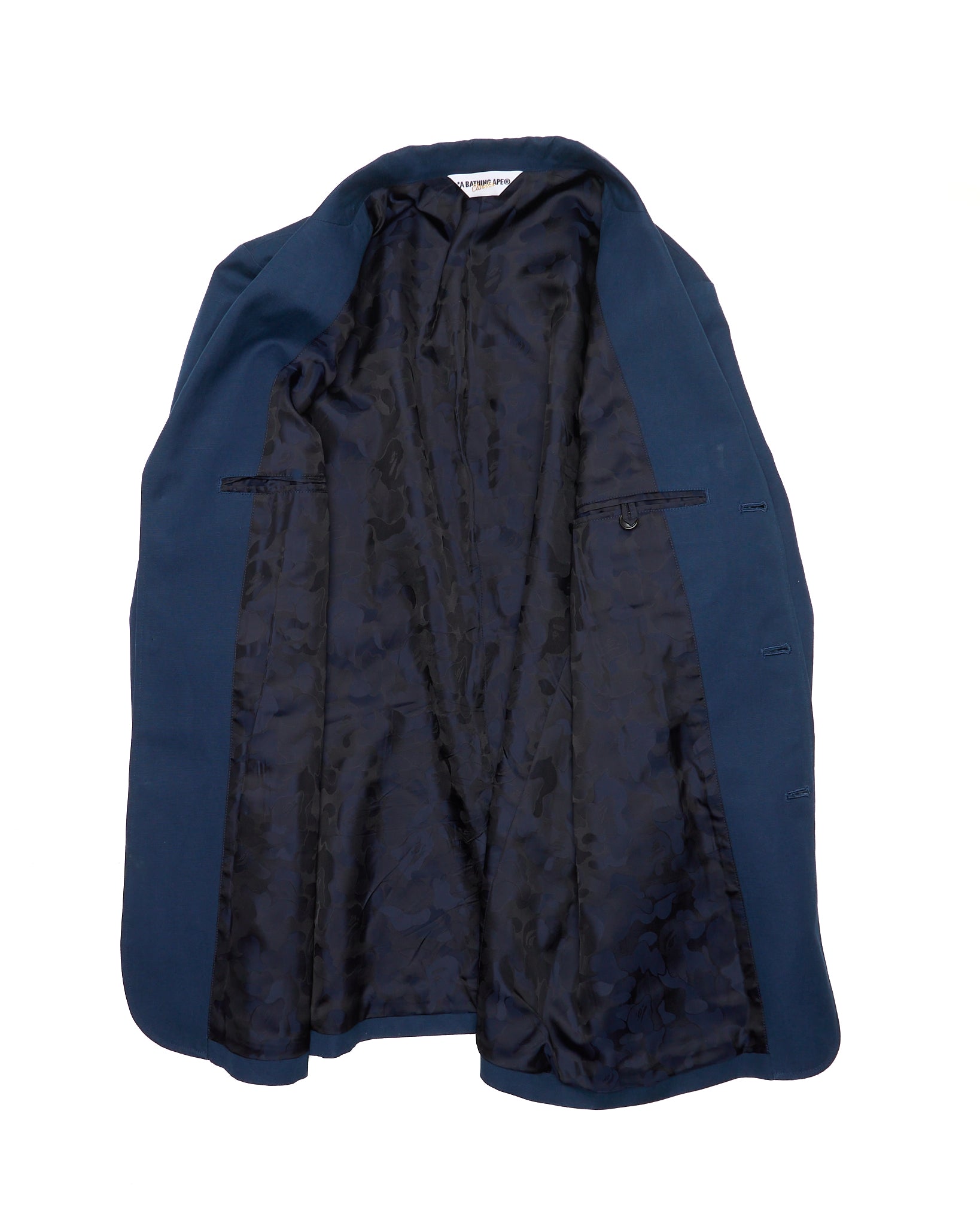 ‘08 BAPE CLASSICS Camo-Lined Beaded Crest Blazer
