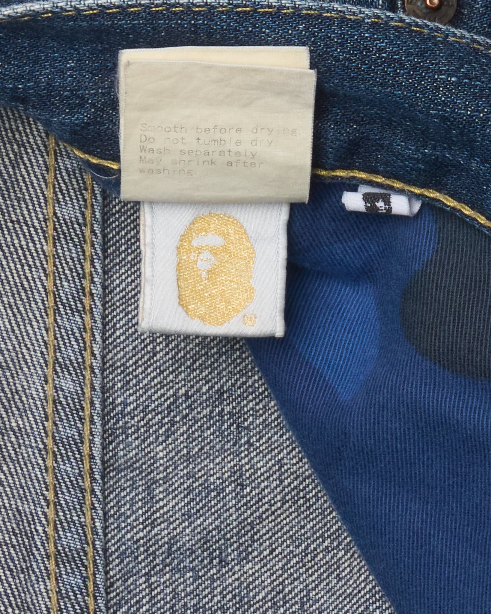 '08 BAPE Spell-Out Back Logo Denim