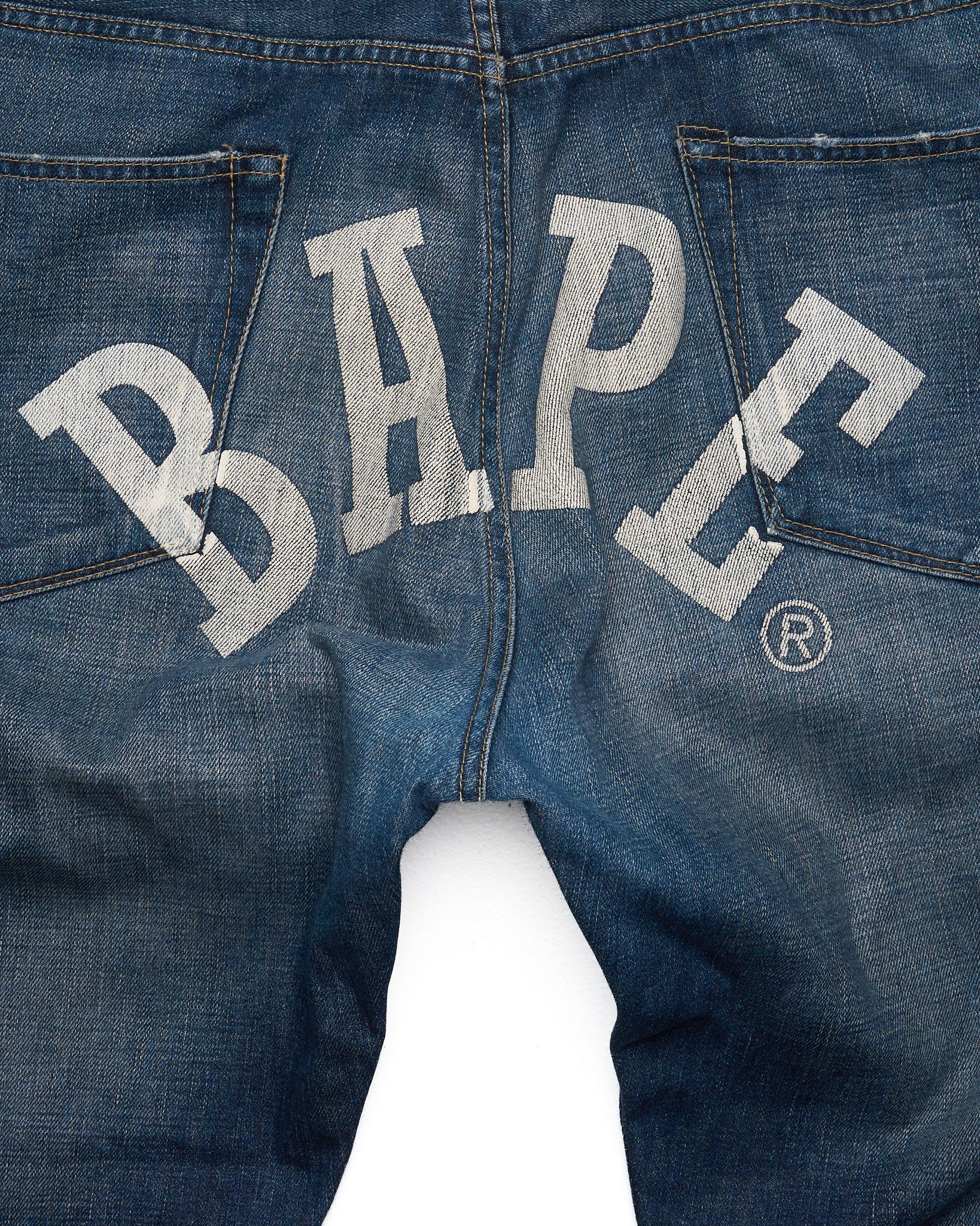 '08 BAPE Spell-Out Back Logo Denim