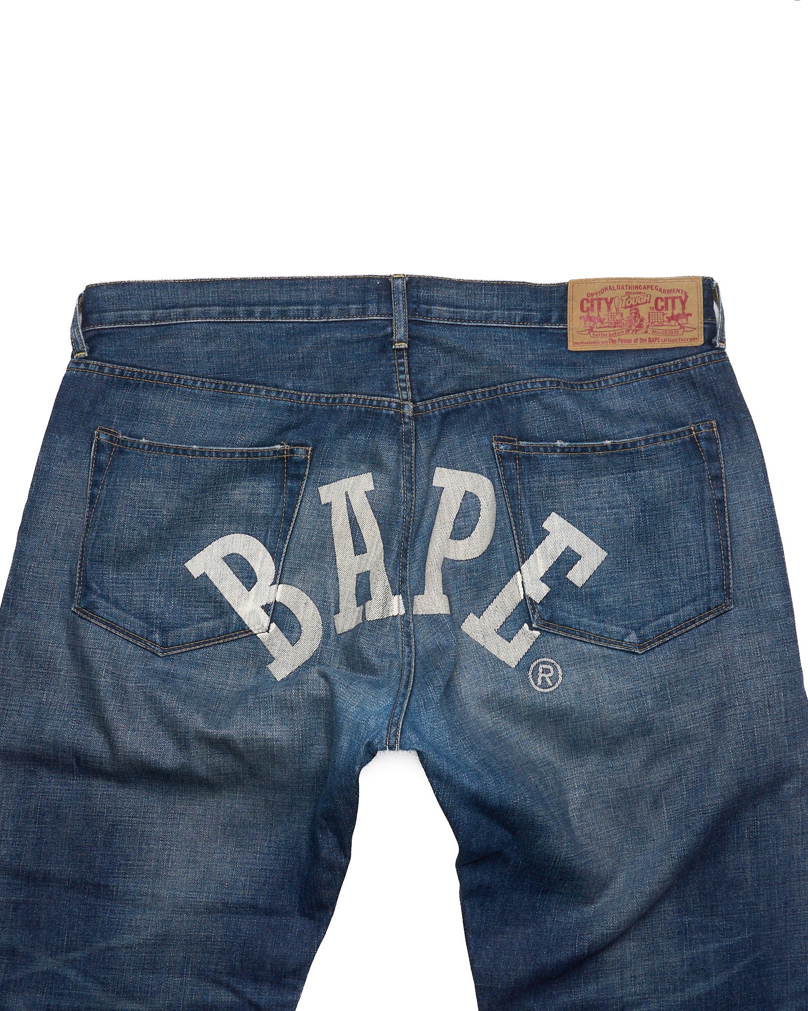 '08 BAPE Spell-Out Back Logo Denim