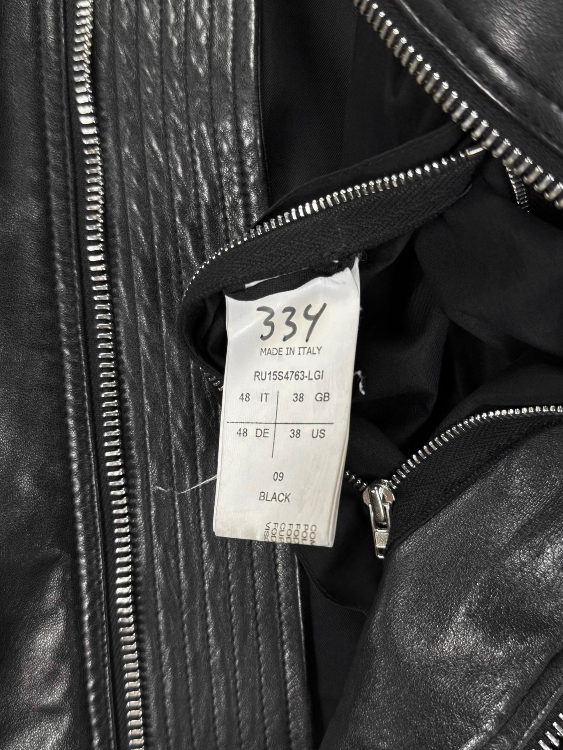 S/S15 “FAUN” Rick Owens Calfskin Leather Sternberg Jacket
