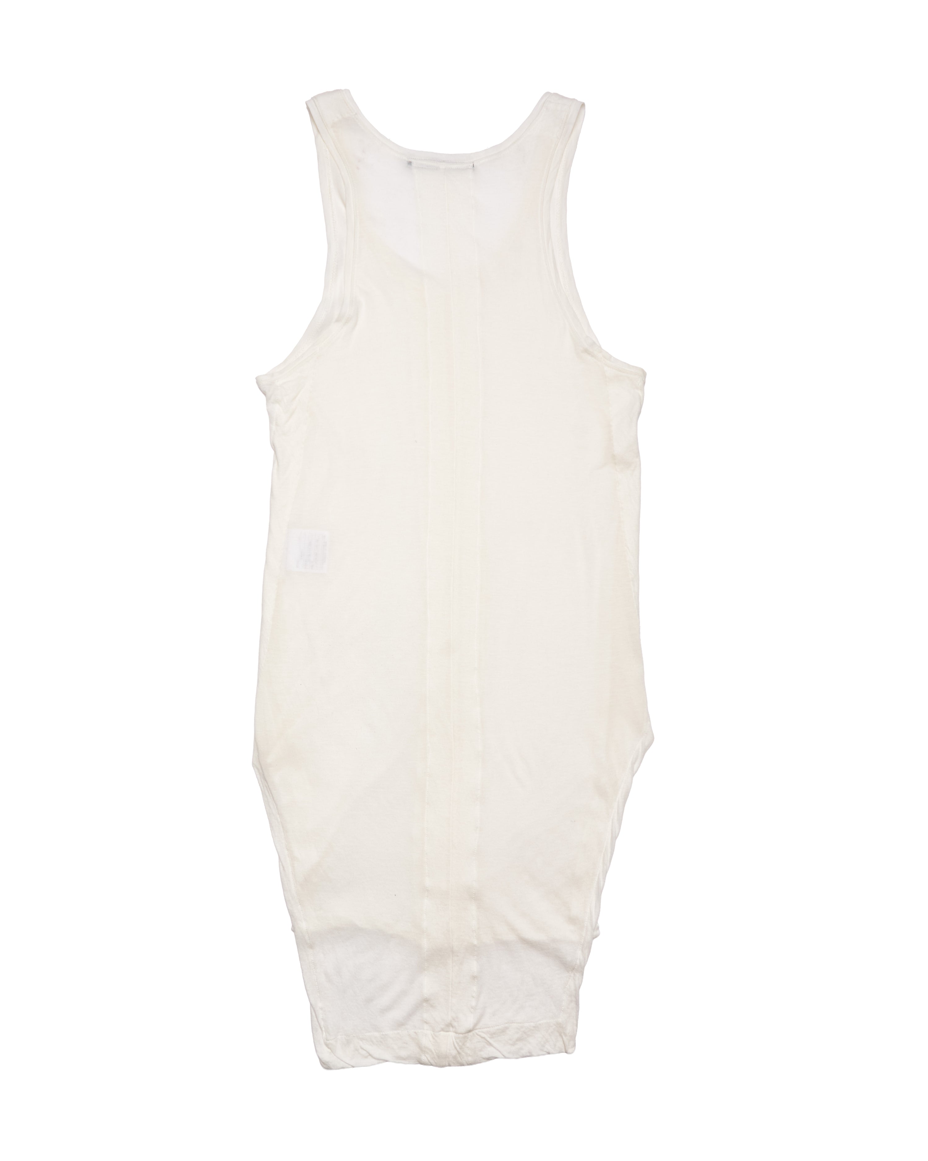 S/S15 MA_Julius Ivory Cotton Silk Jersey Longline Tank Top