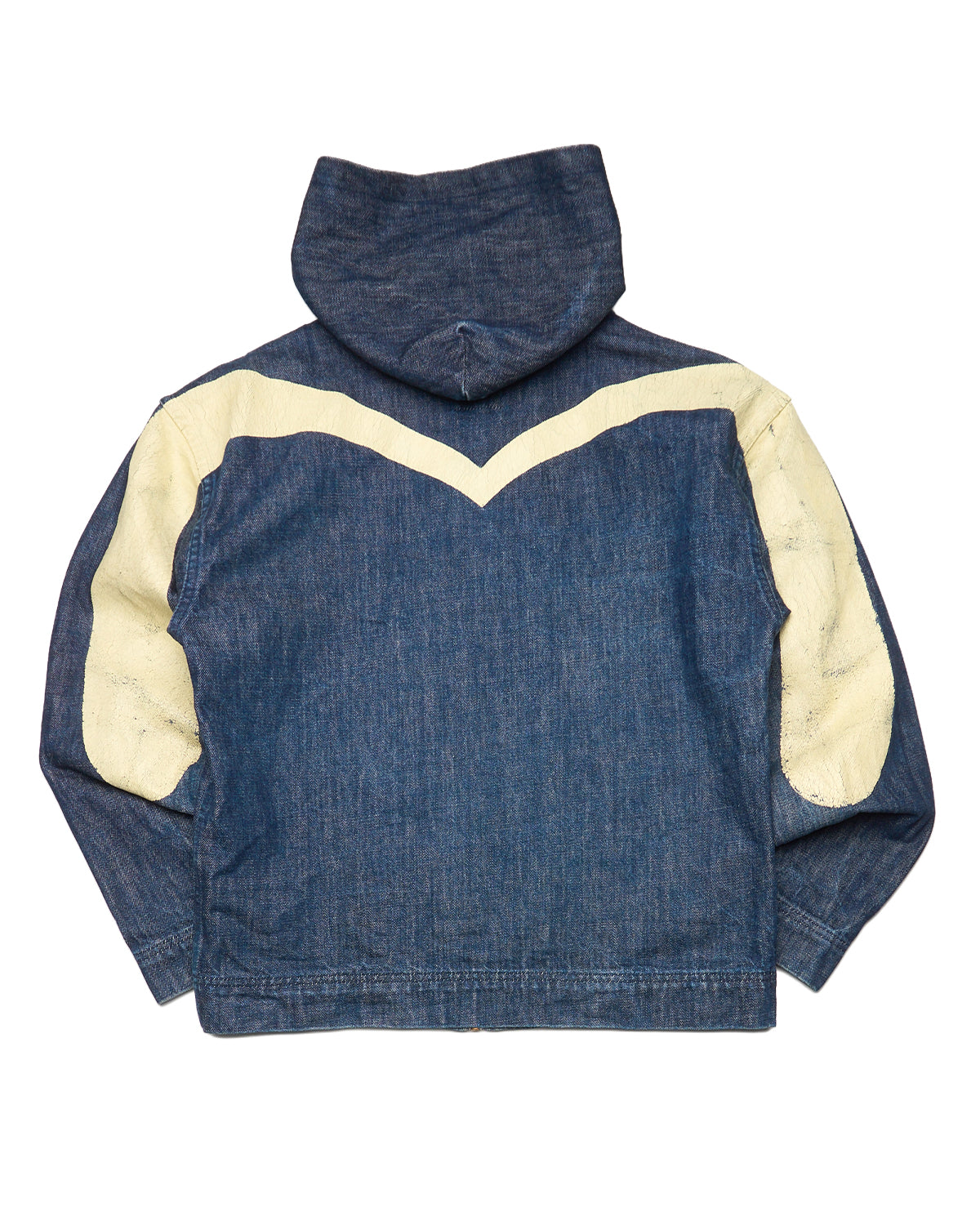Late 00s EVISU Hand-Paint Diakoku Selvedge Denim Hoodie