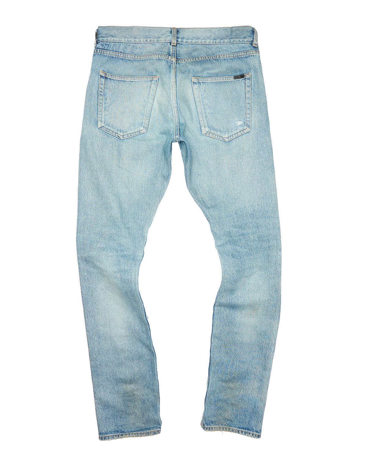 2010s Saint Laurent Paris 'D13' Faded Light Indigo Denim