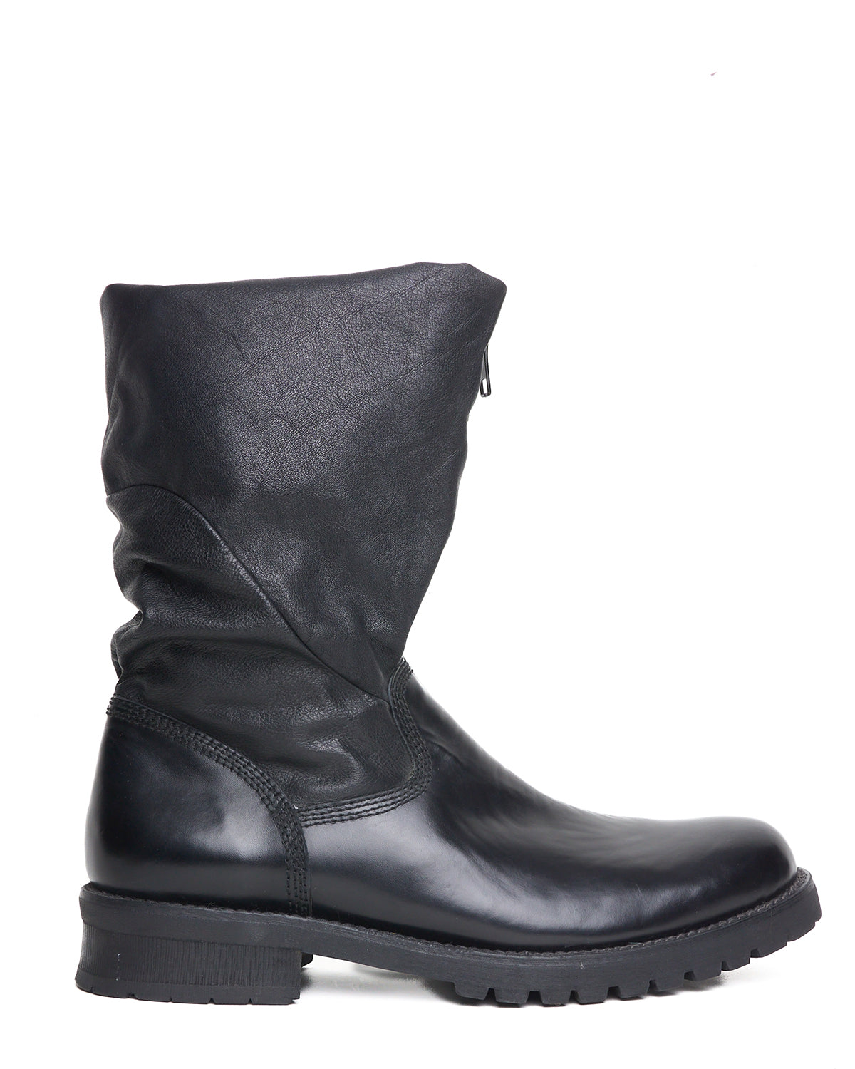 Early 00s Cabane de Zucca Slouch Zip Leather Boot