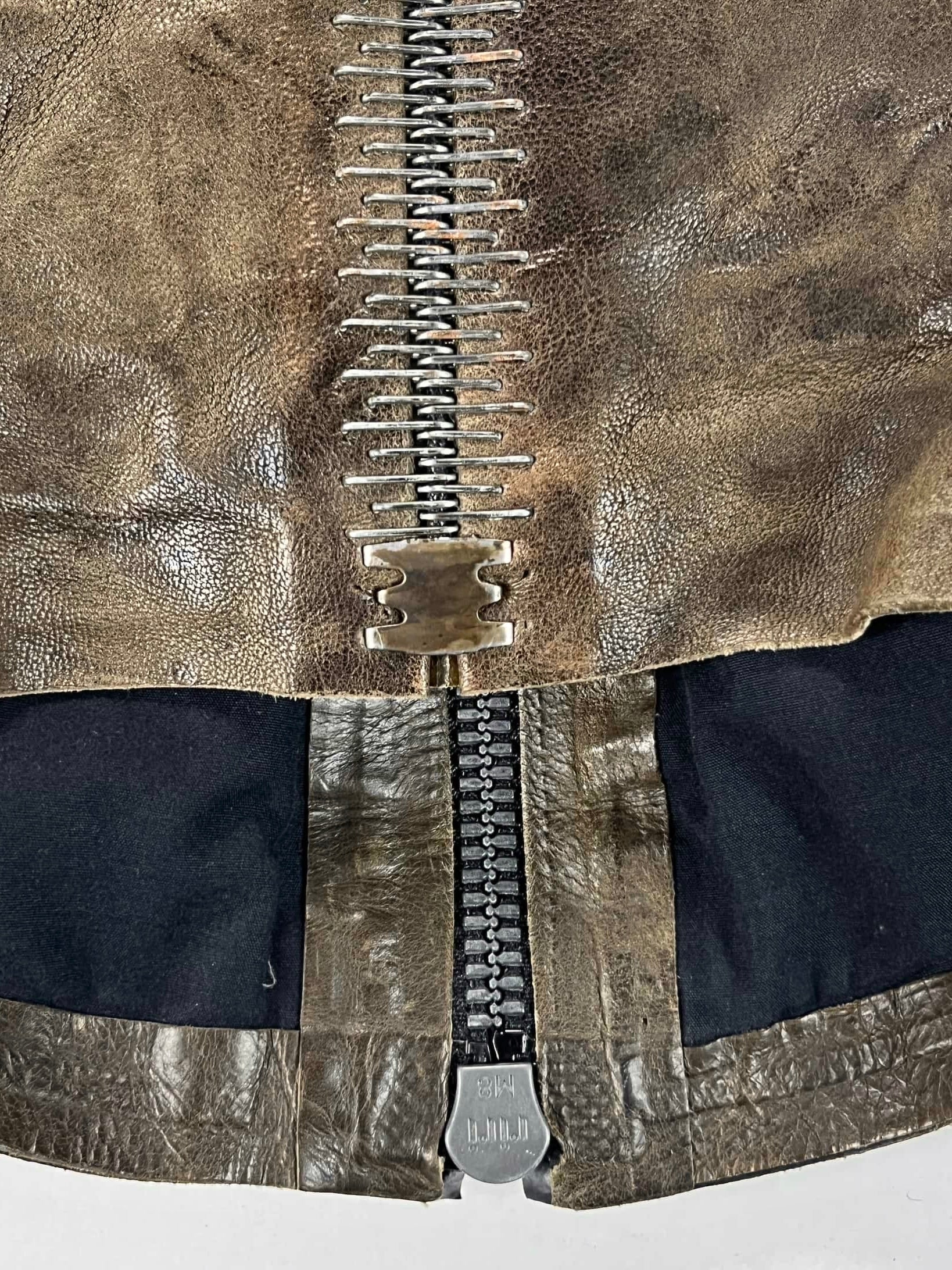 Isaac Sellam: “Experience” Padded Spine Leather Jacket