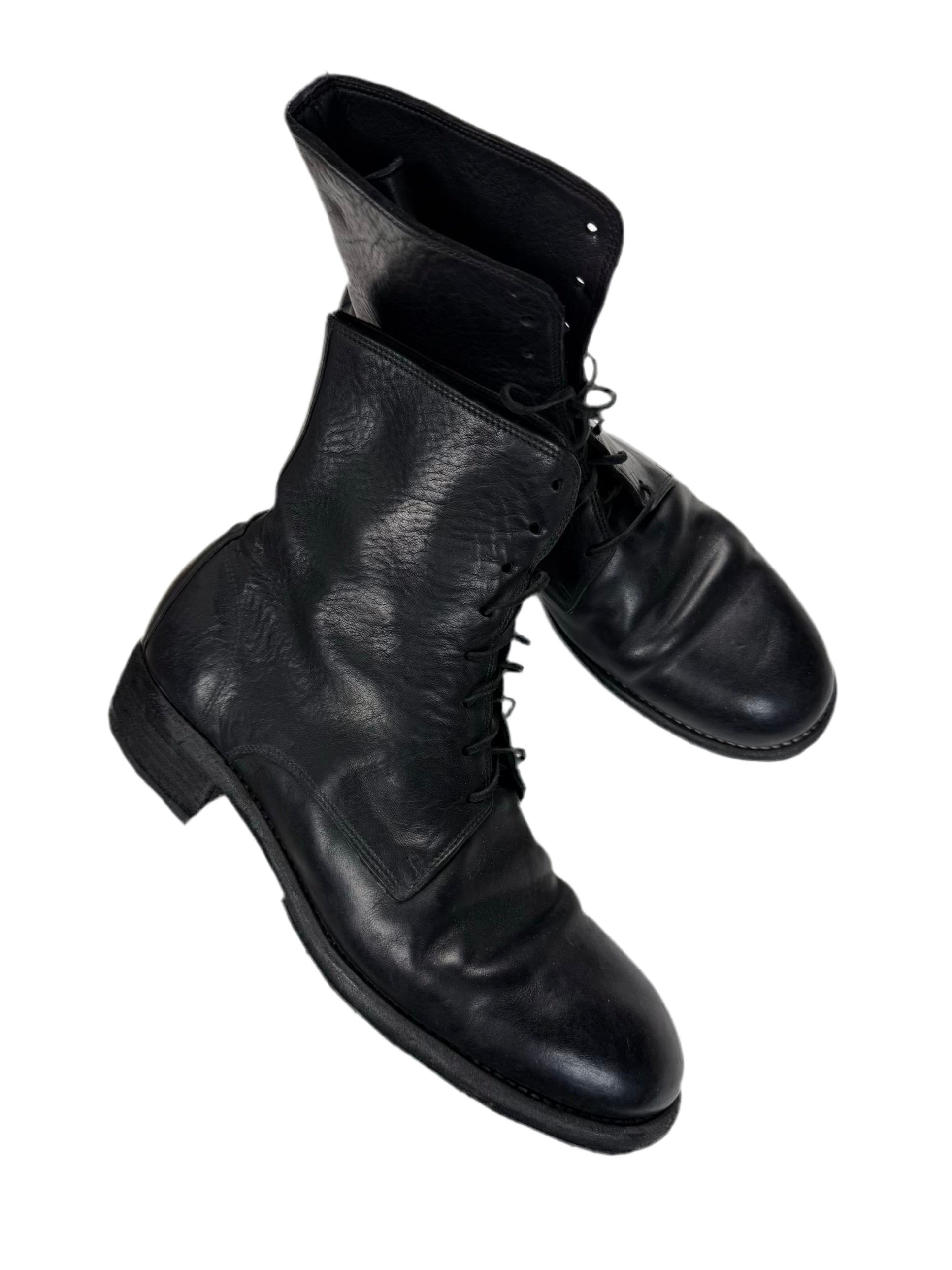 GUIDI ‘995’ Full-grain Calf Leather Lace-up Military Boots