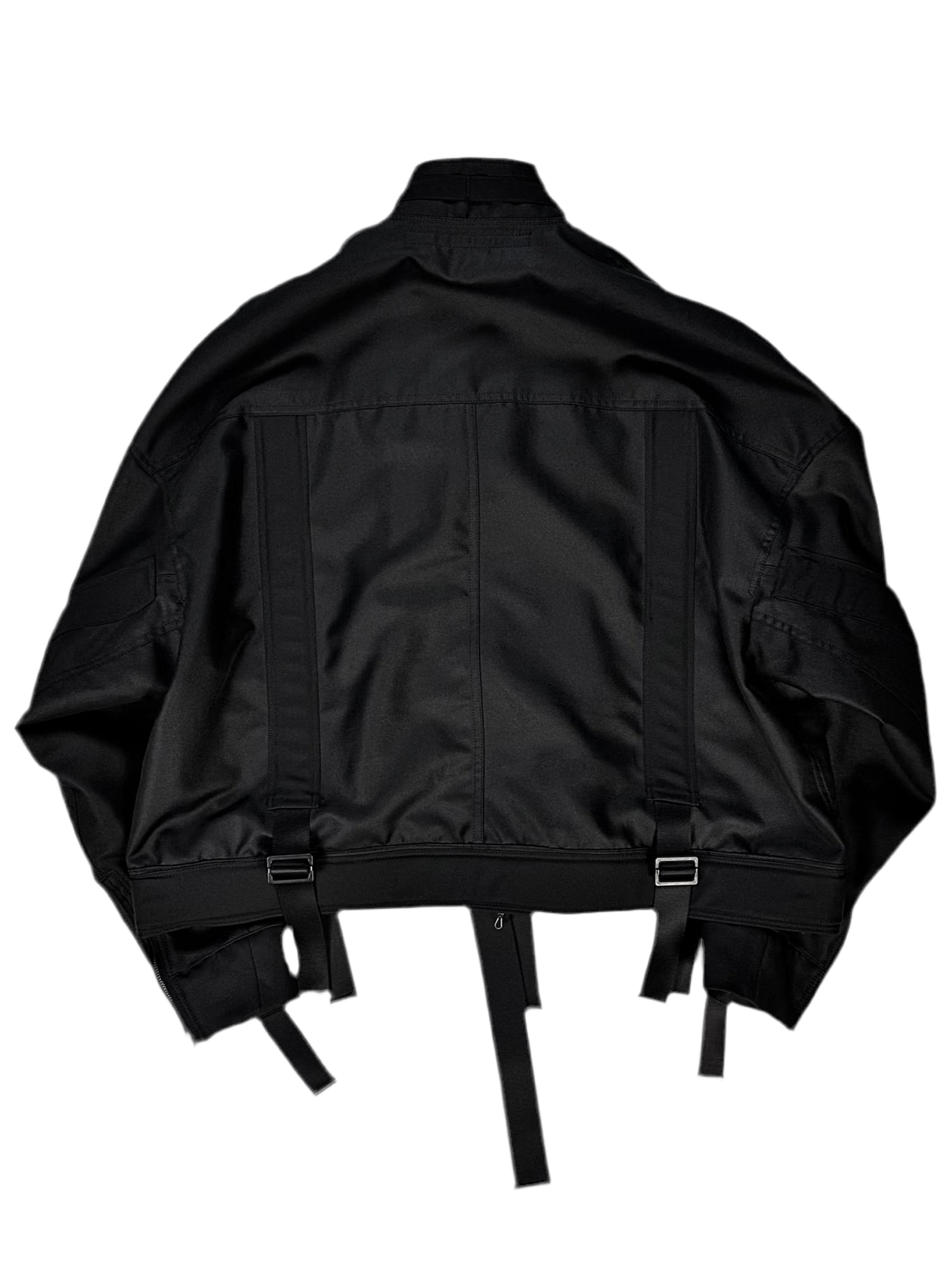 S/S22 Julius_7 Bondage Parachute Nylon Bomber Jacket