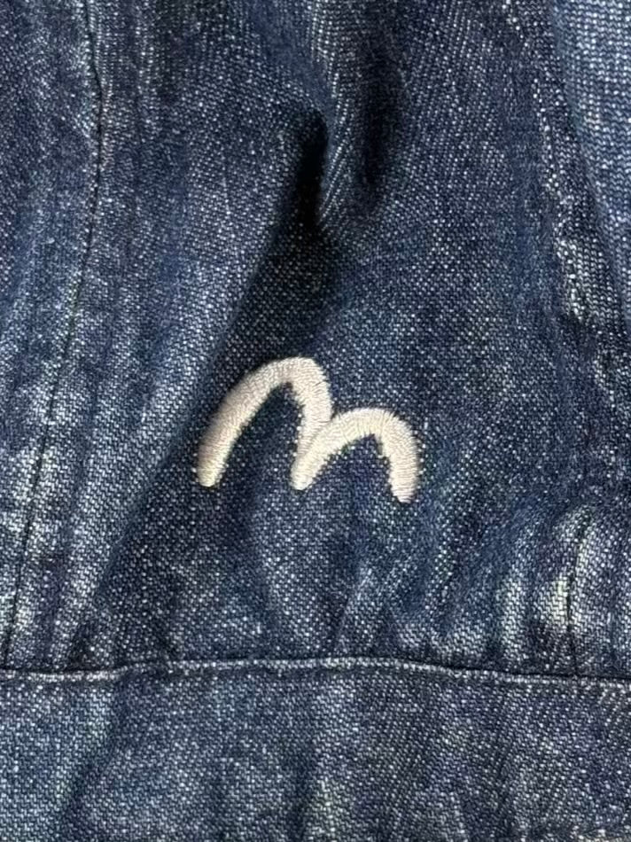90s EVIS Hand-Paint DOWLUCK Denim Cap