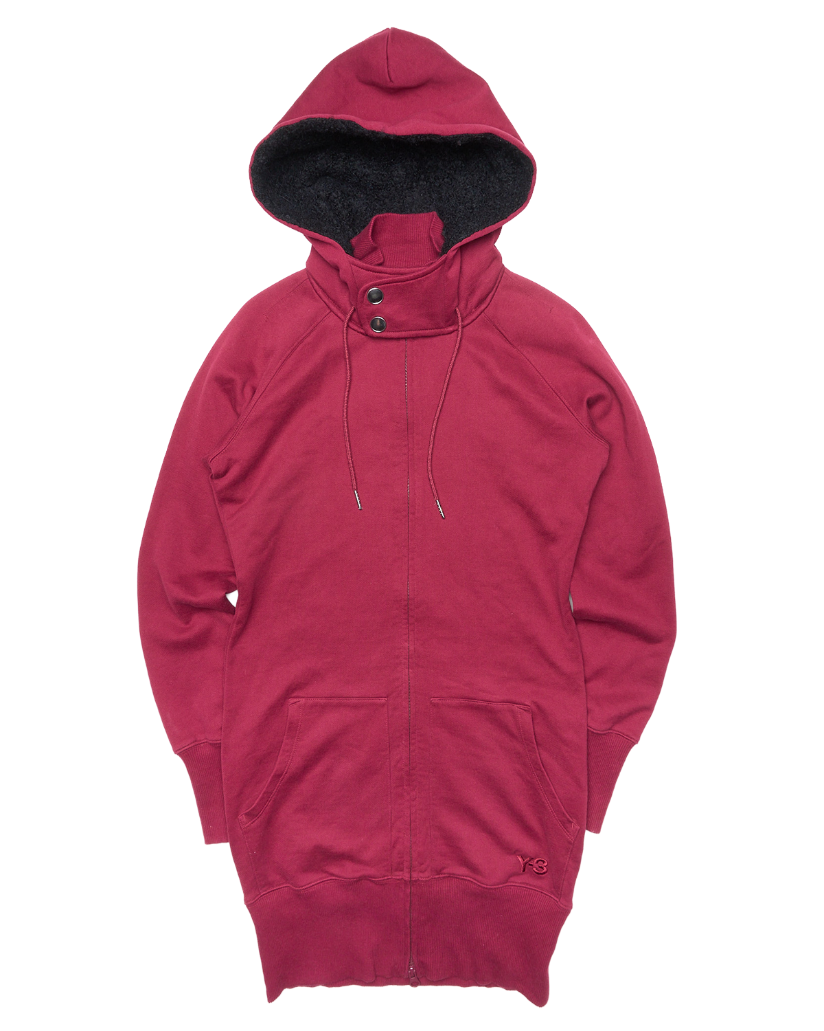 Late 00s Y-3 Fleece Hooded Zip-Up