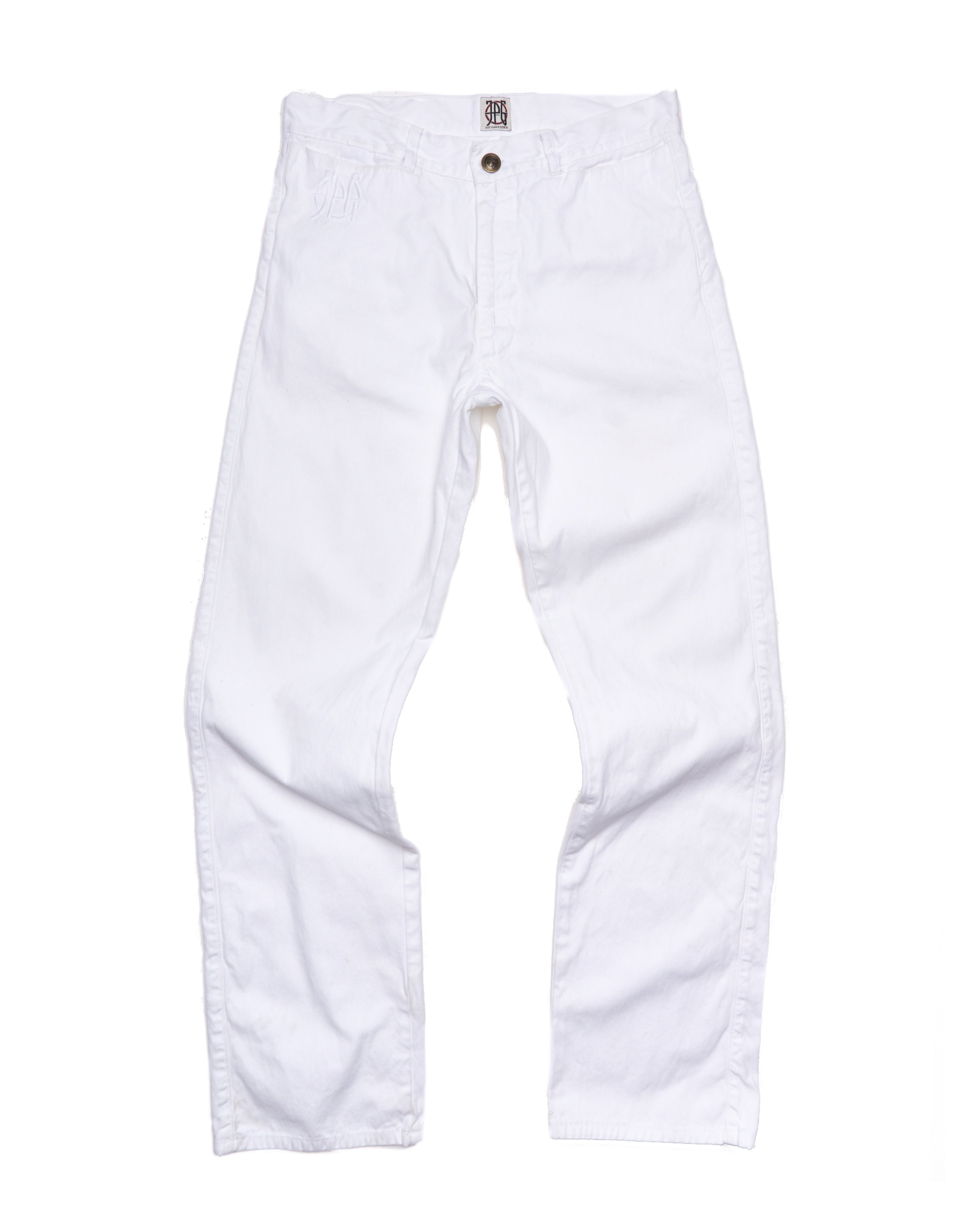 Late 90s JPG by Jean Paul Gaultier White Zipper Pant