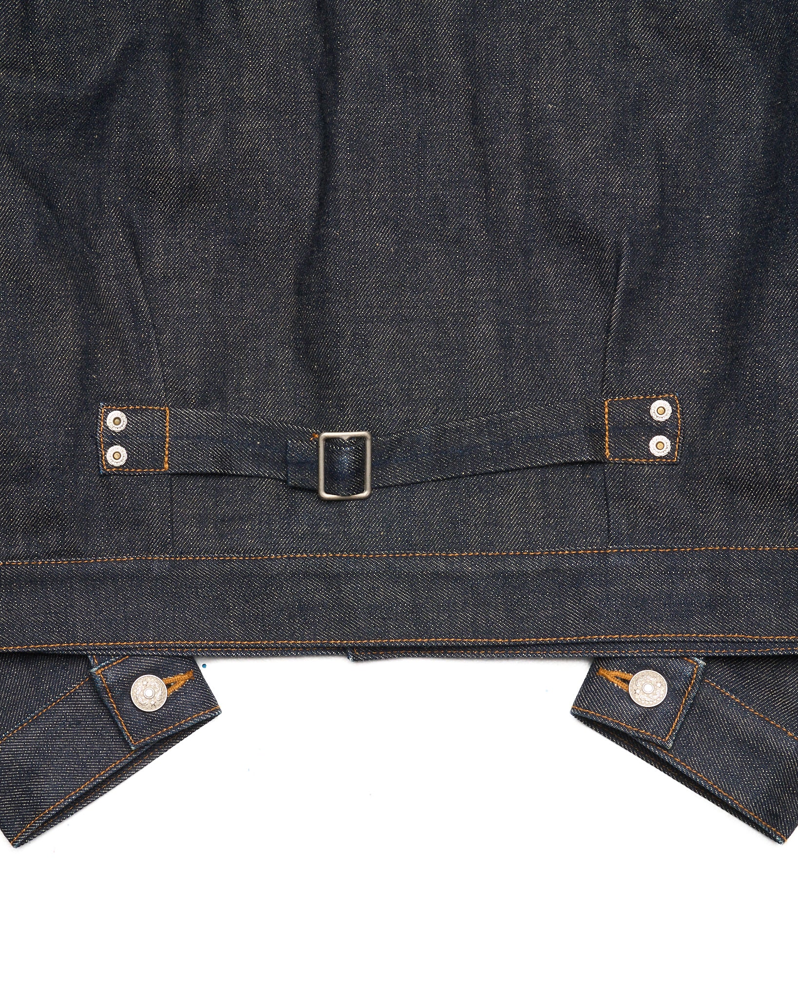 2000s Yuji Yamada 'FURNISHINGS' Removable Leather Harness Raw Denim 'Jean' Jacket