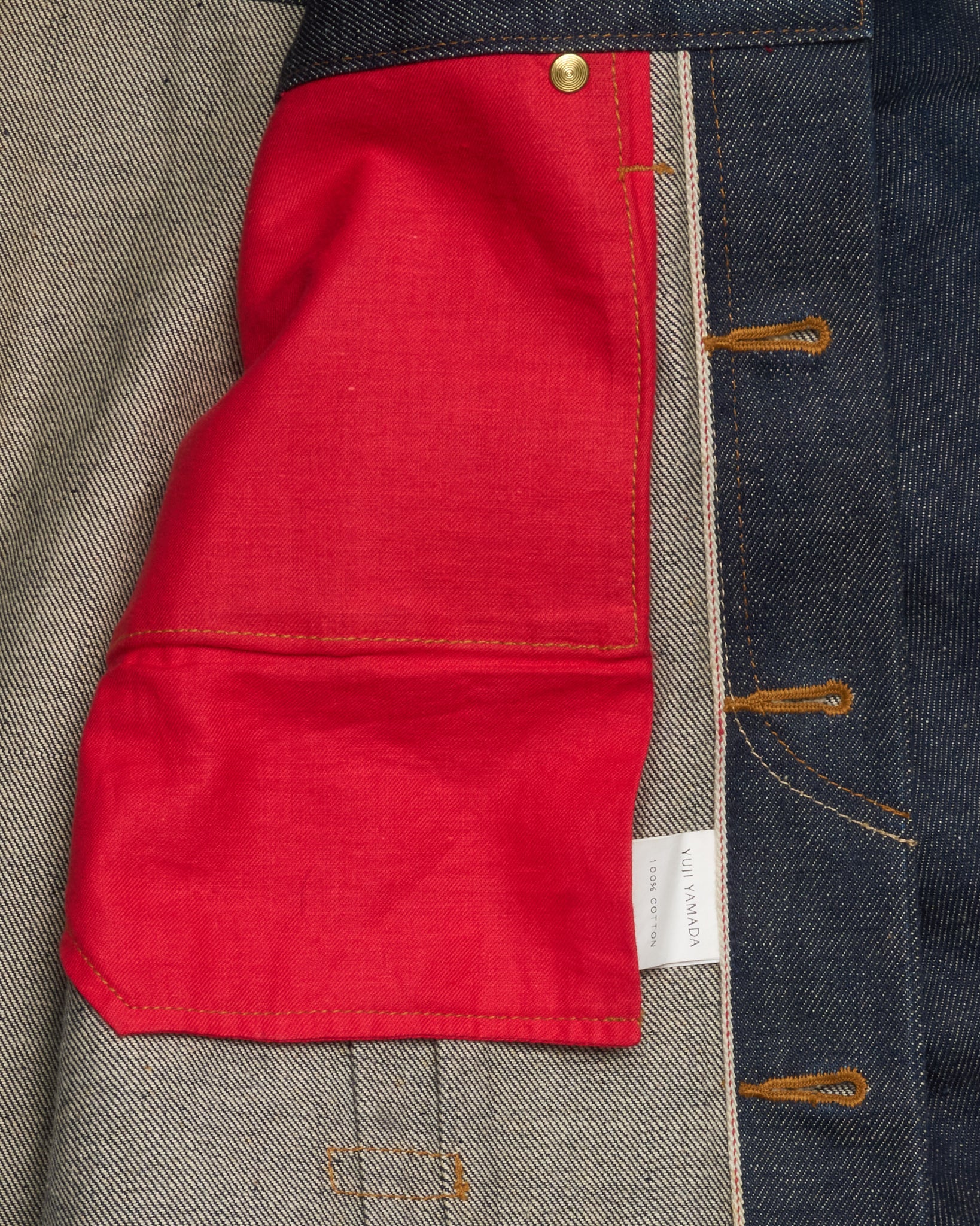 2000s Yuji Yamada 'FURNISHINGS' Removable Leather Harness Raw Denim 'Jean' Jacket