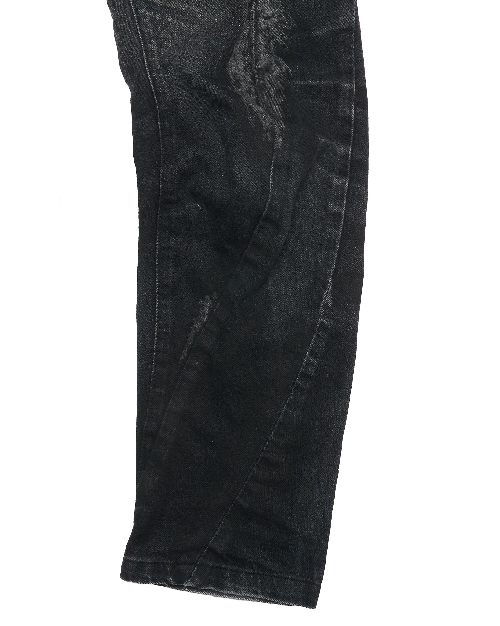 2010s Balmain by Olivier Rousteing Distressed Zip Jeans