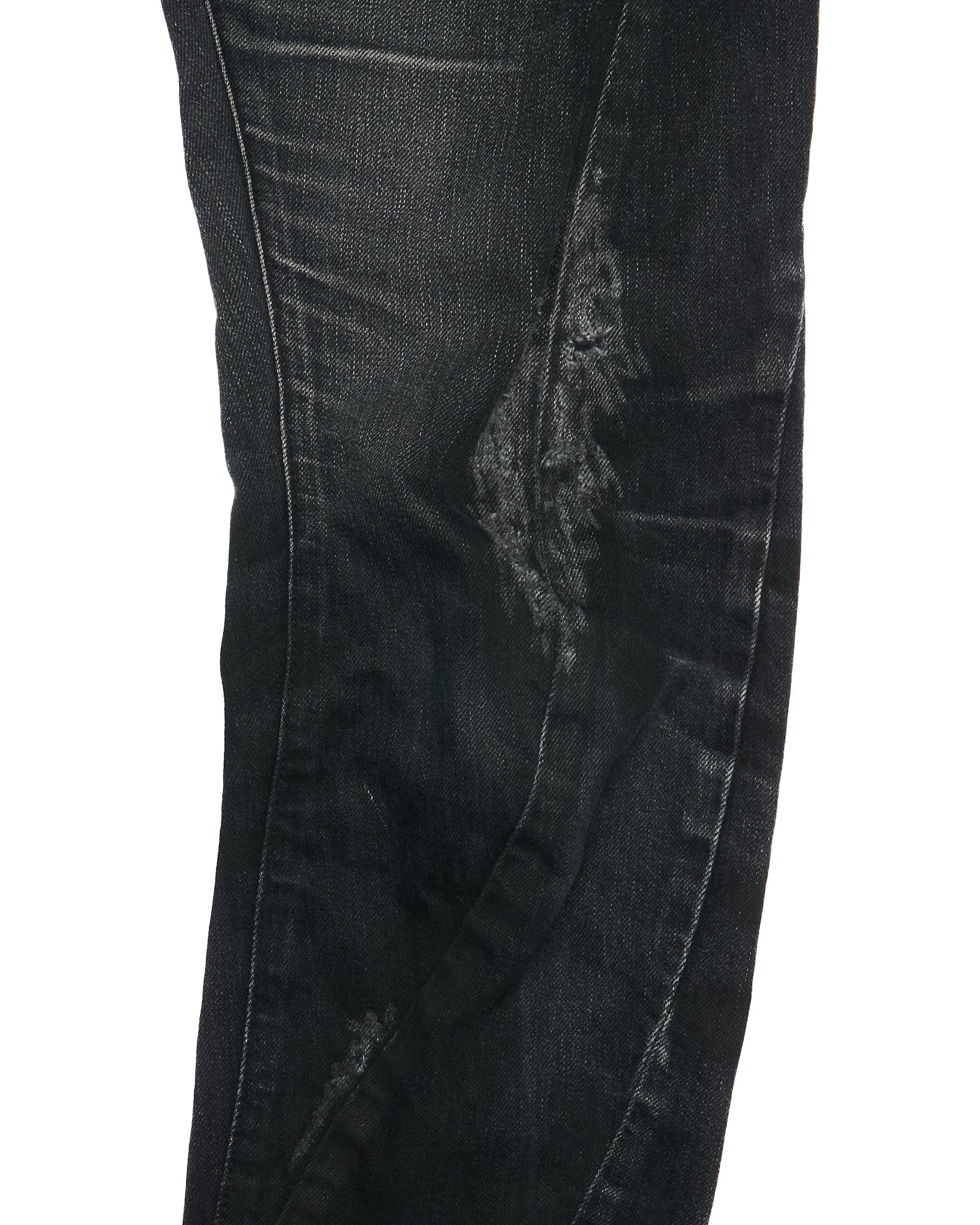 2010s Balmain by Olivier Rousteing Distressed Zip Jeans
