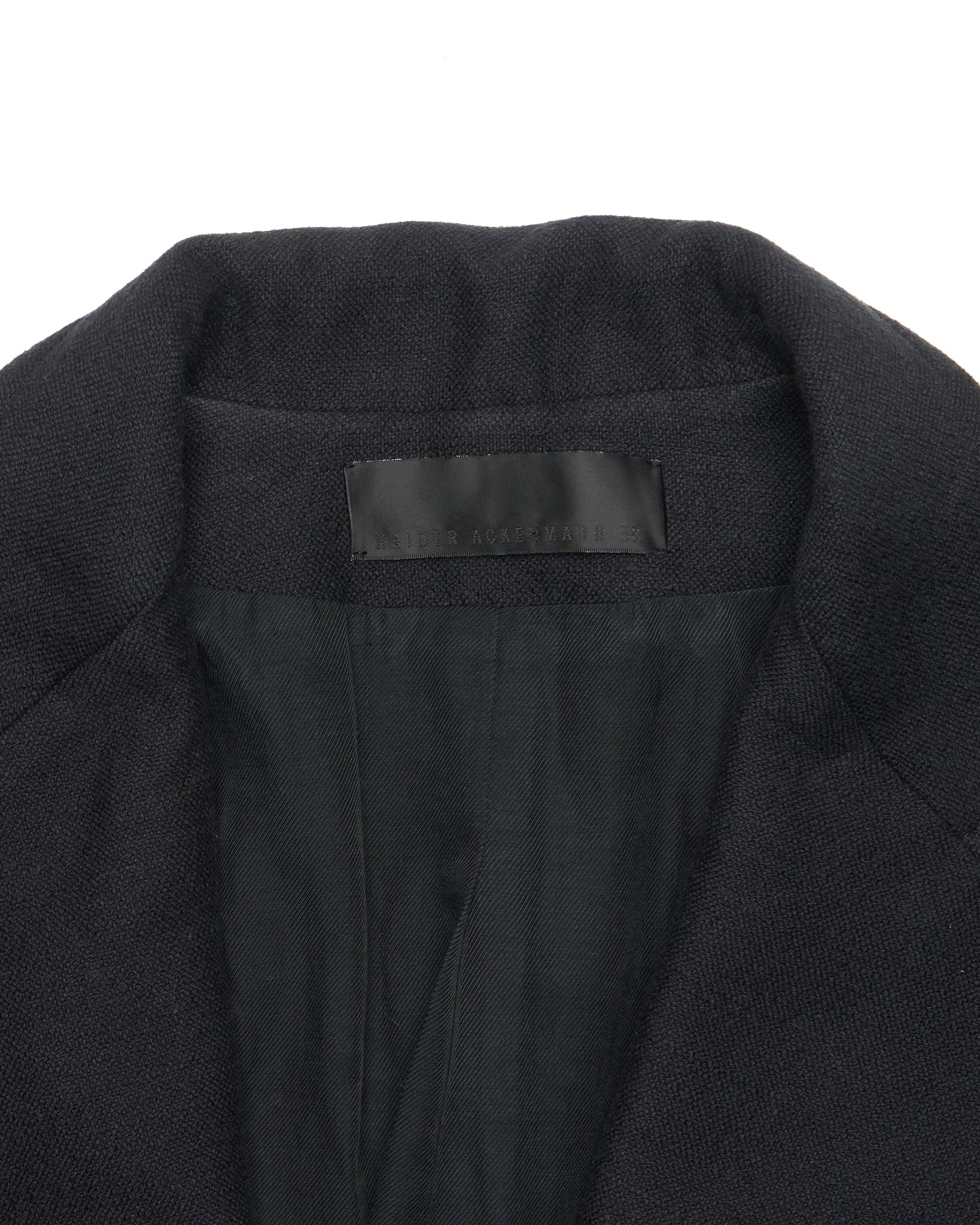 2010s Haider Ackermann Wide Peak Lapel Open Front Tuxedo Coat