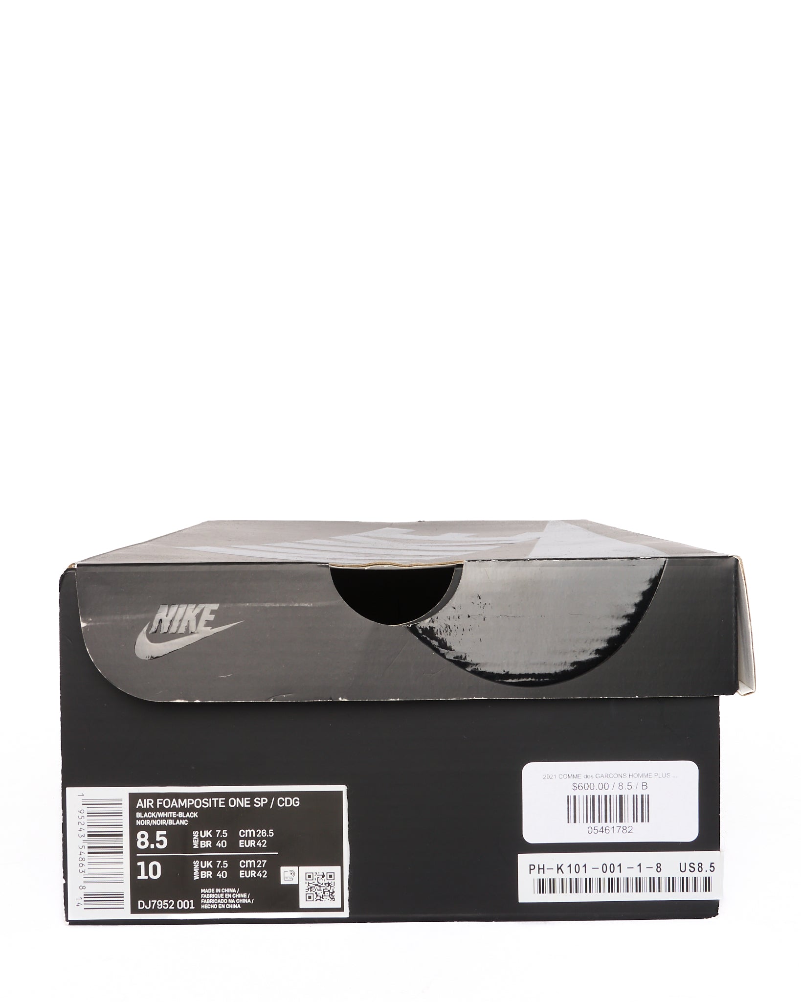 2021 COMME des GARCONS HOMME PLUS x Nike Air Black Foamposite One