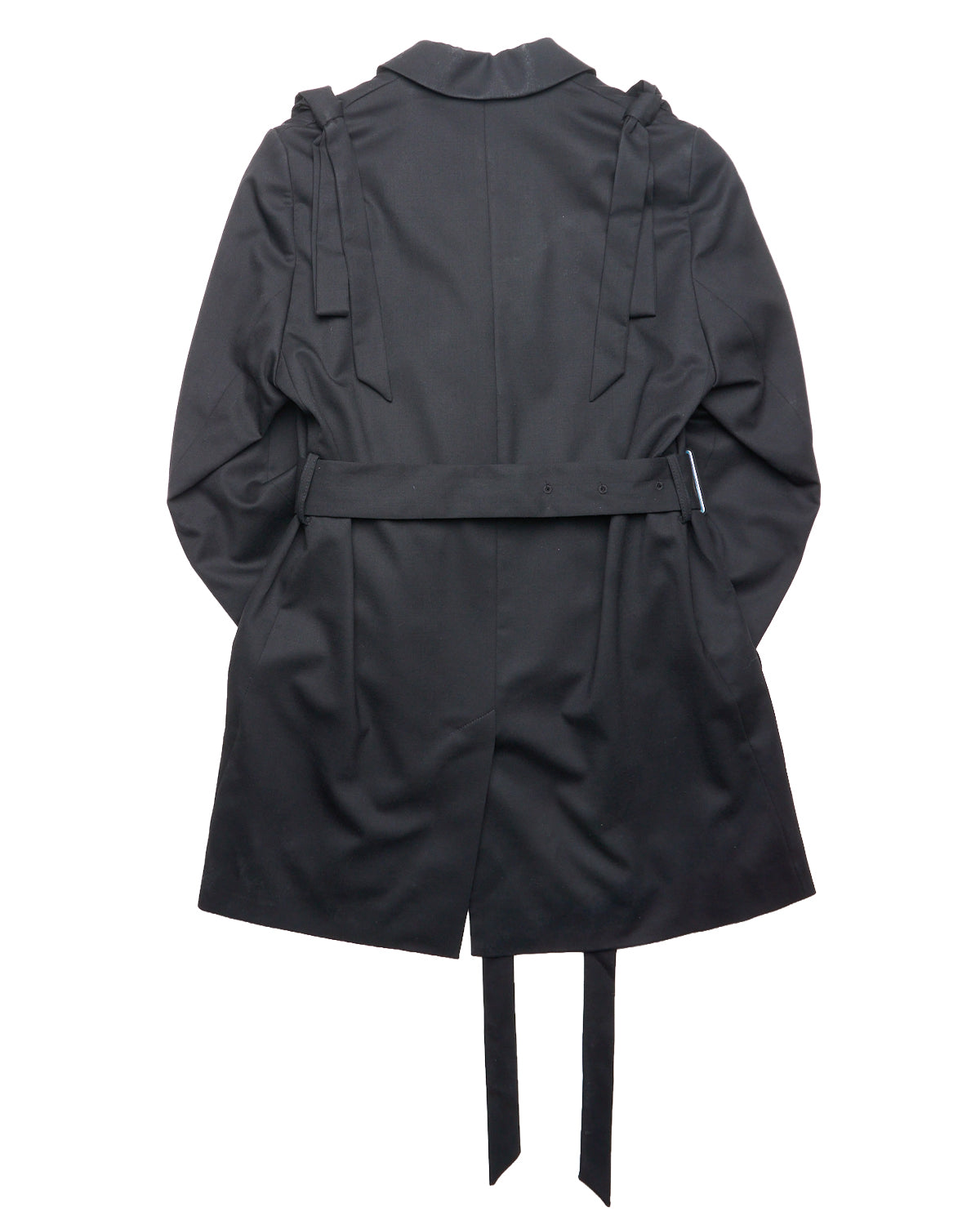 Simone Rocha Double Breasted Black Bows Belted Blazer