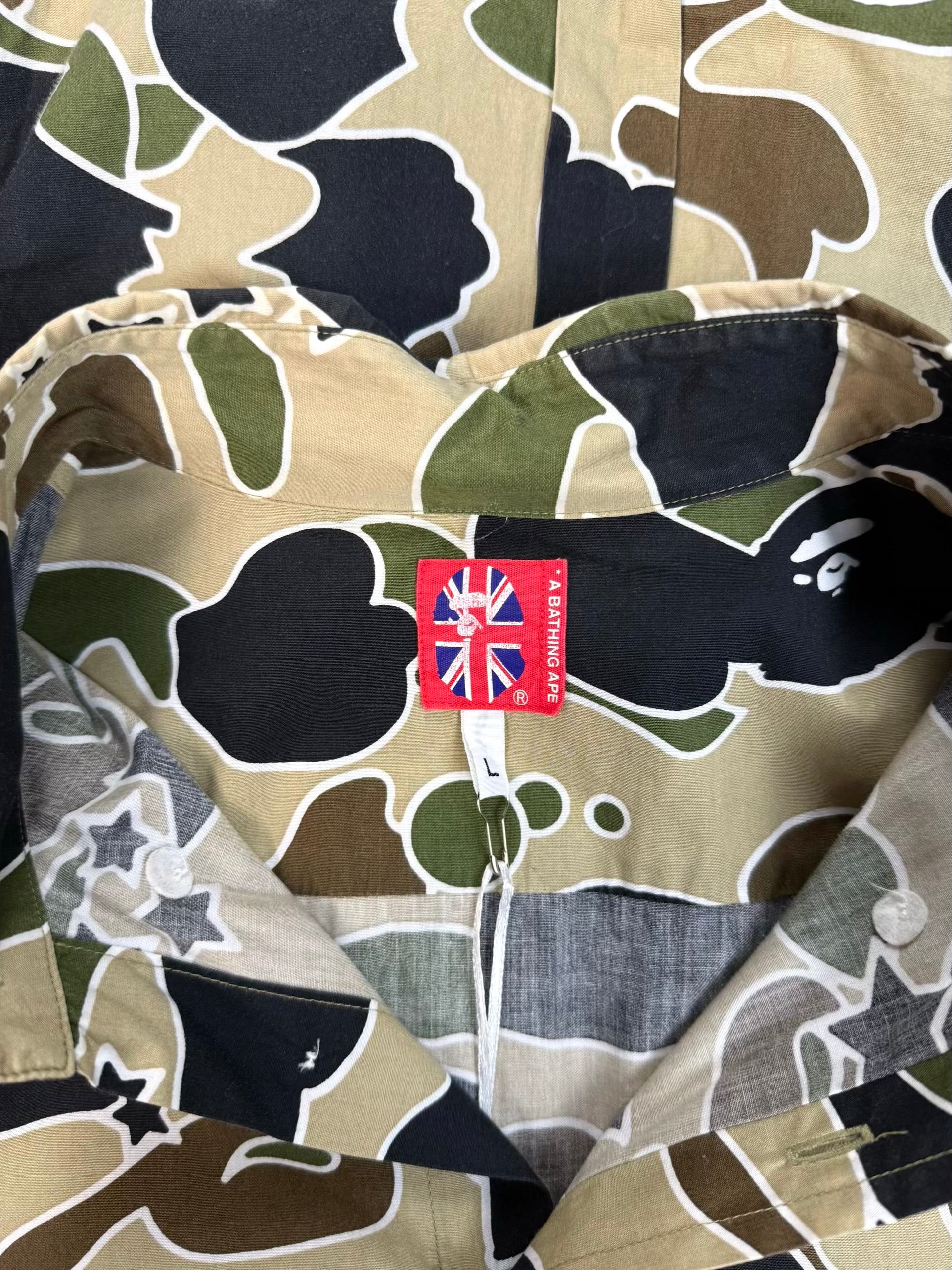 Late 90s APE Psych Camo Button up
