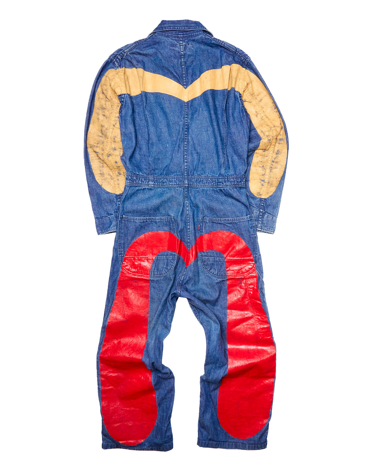 Early 00s EVISU Double Diakoku Hand-Paint Coverall