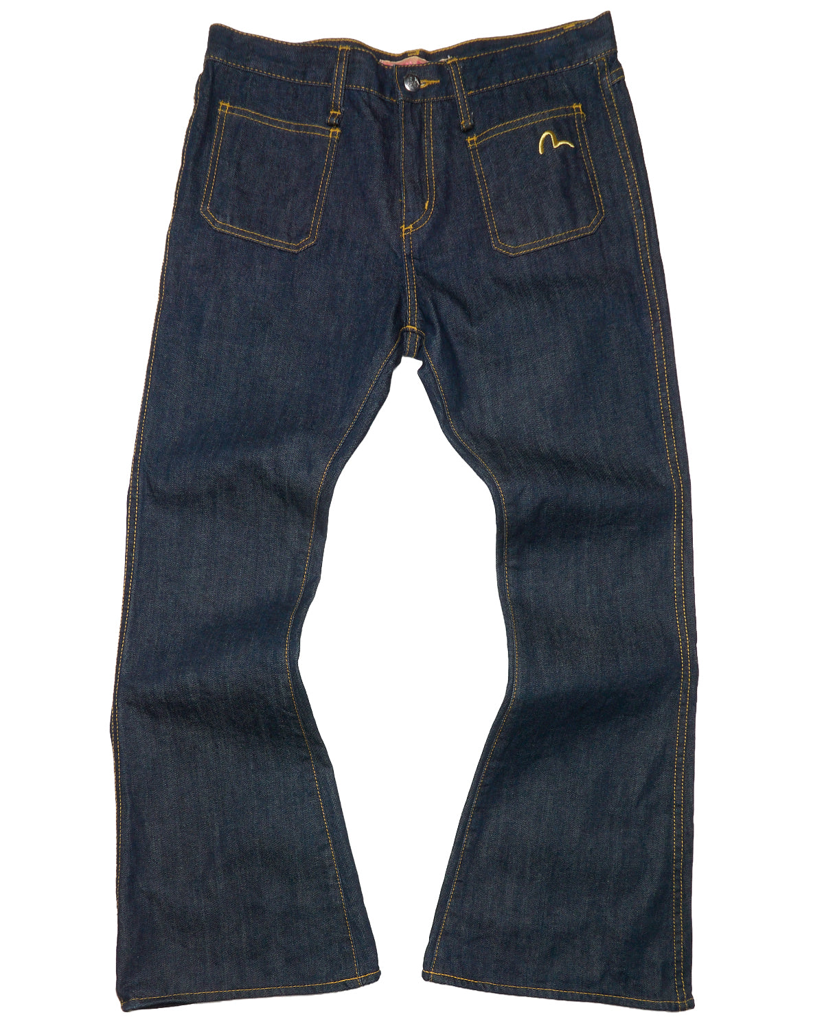 Early 00s EVISU DONNA Hand-Paint Flare Jeans