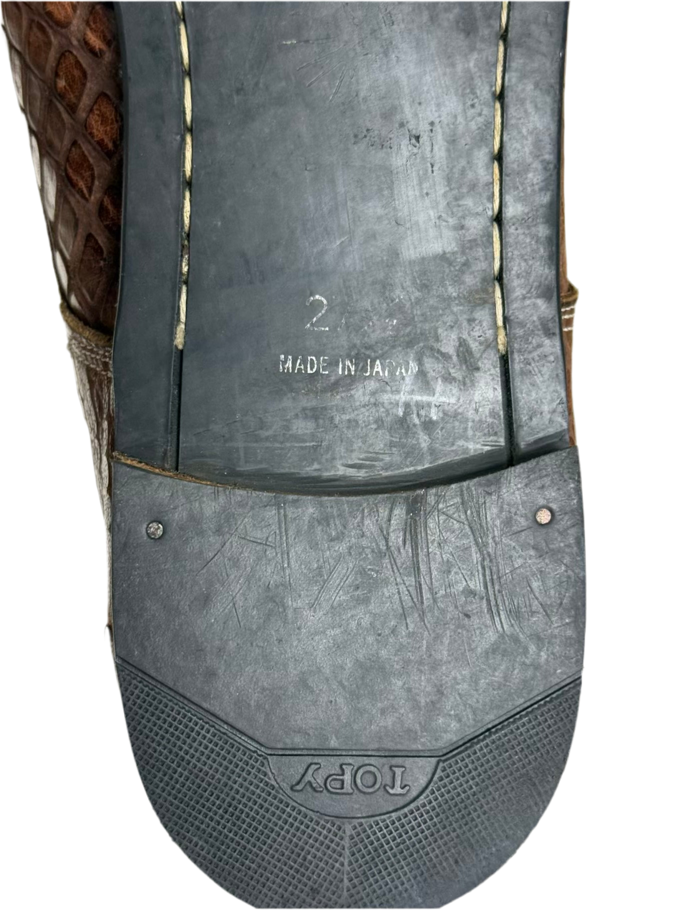 Early 00s MiharaYasuhiro Embossed Cow Leather Boots