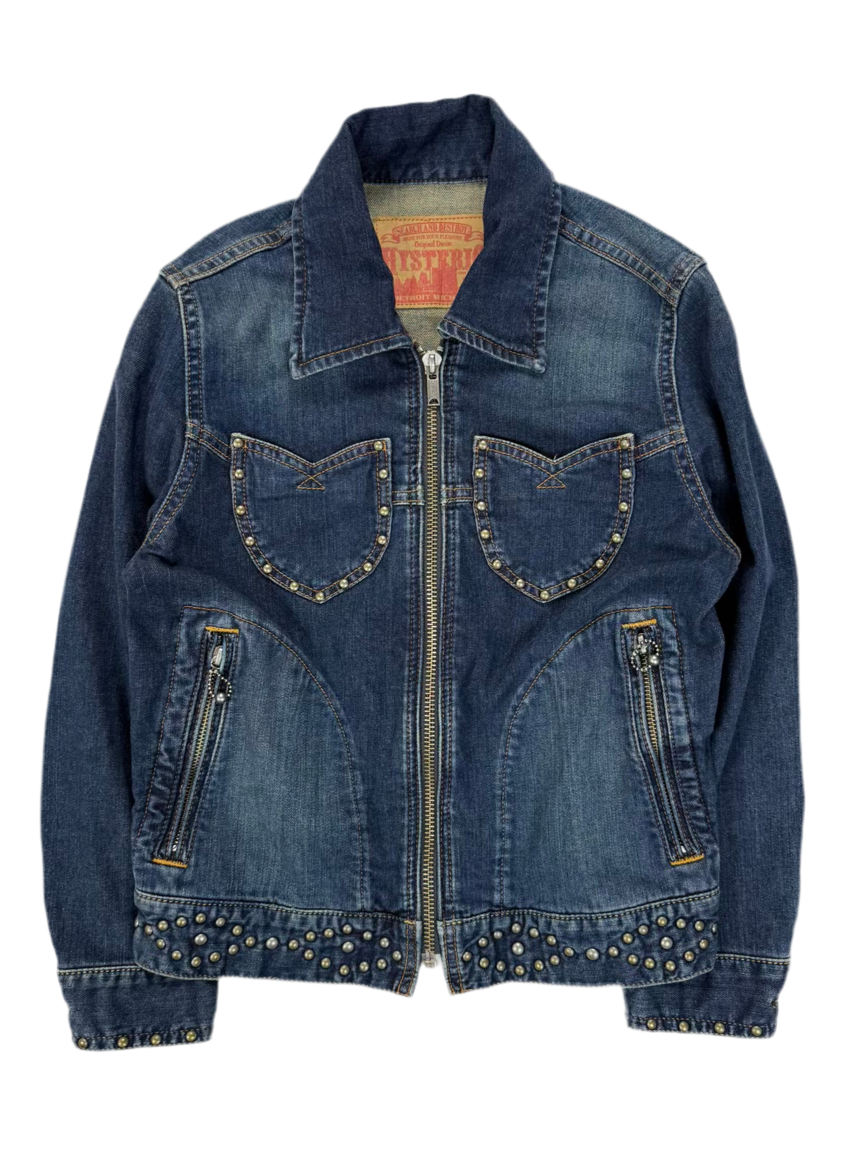90s Hysteric Glamour Studded Denim Jacket