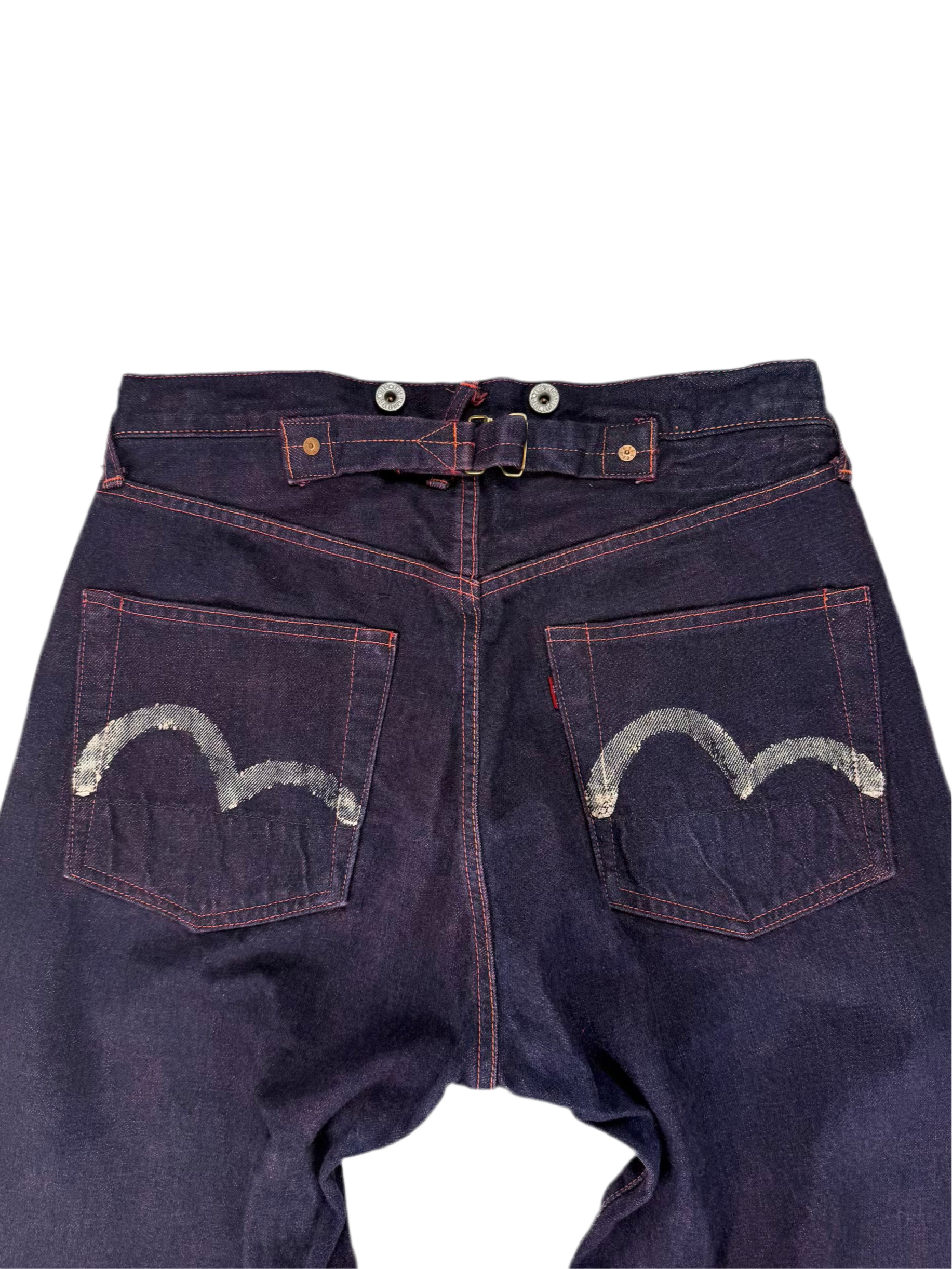 Early 90s EVIS SAMPLE Overdye Hand Paint Jeans
