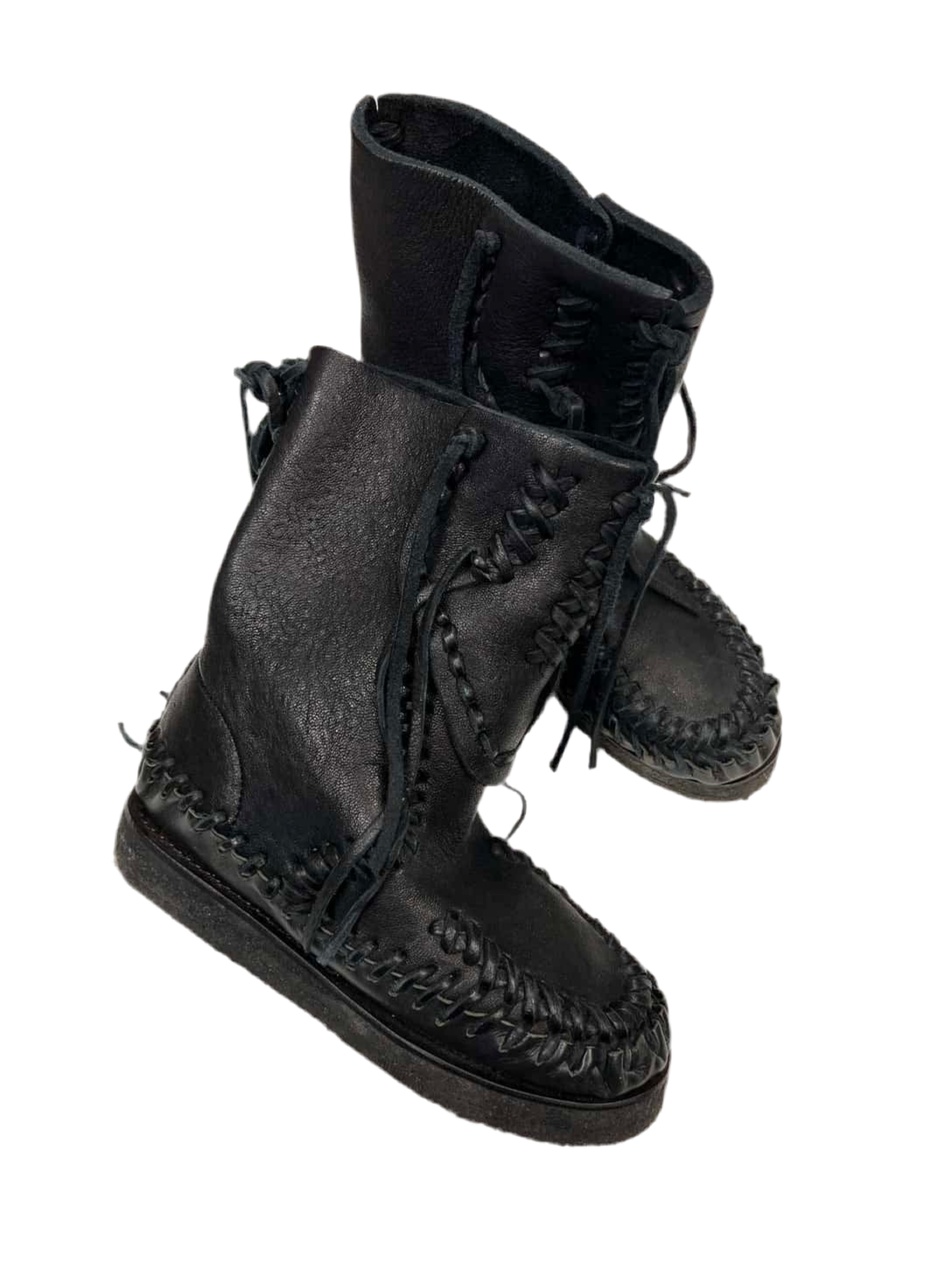 00s ZUCCA Elk Leather Moccasin Boots
