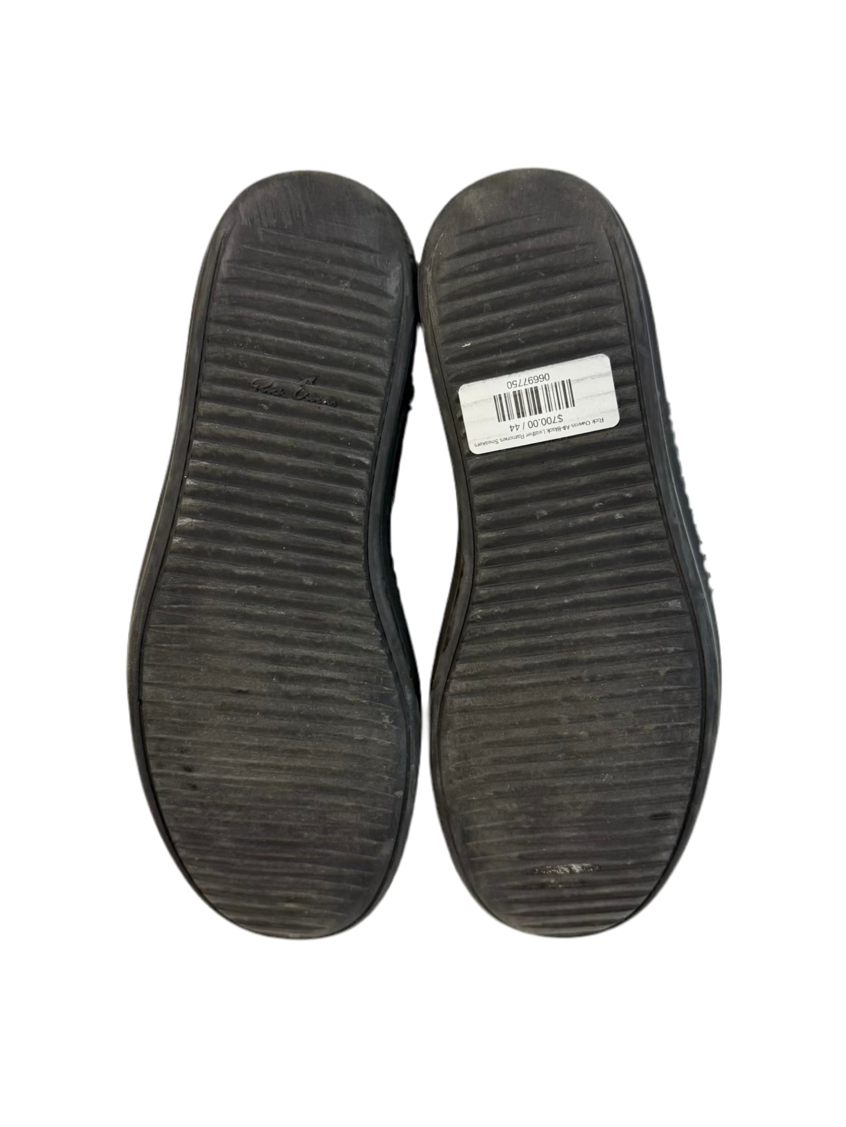 A/W12 Rick Owens All-Black Leather Ramones Sneakers
