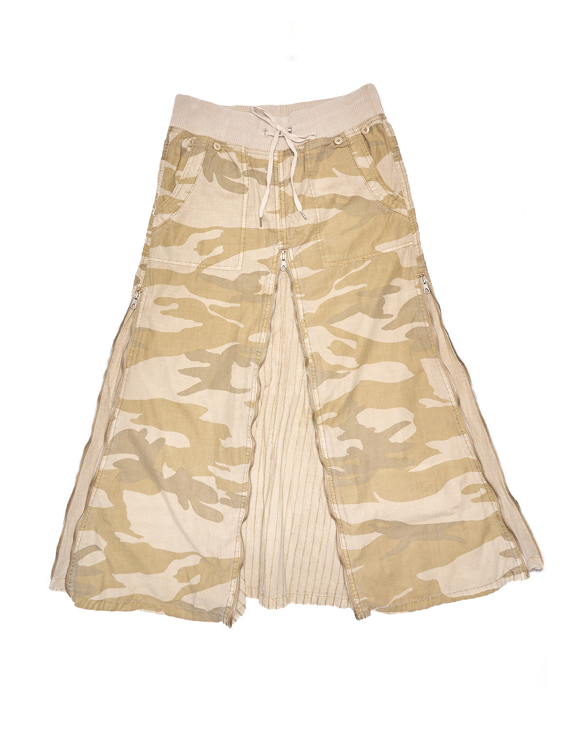 Early 00s GOA Desert Camo Utility Mermaid Skirt