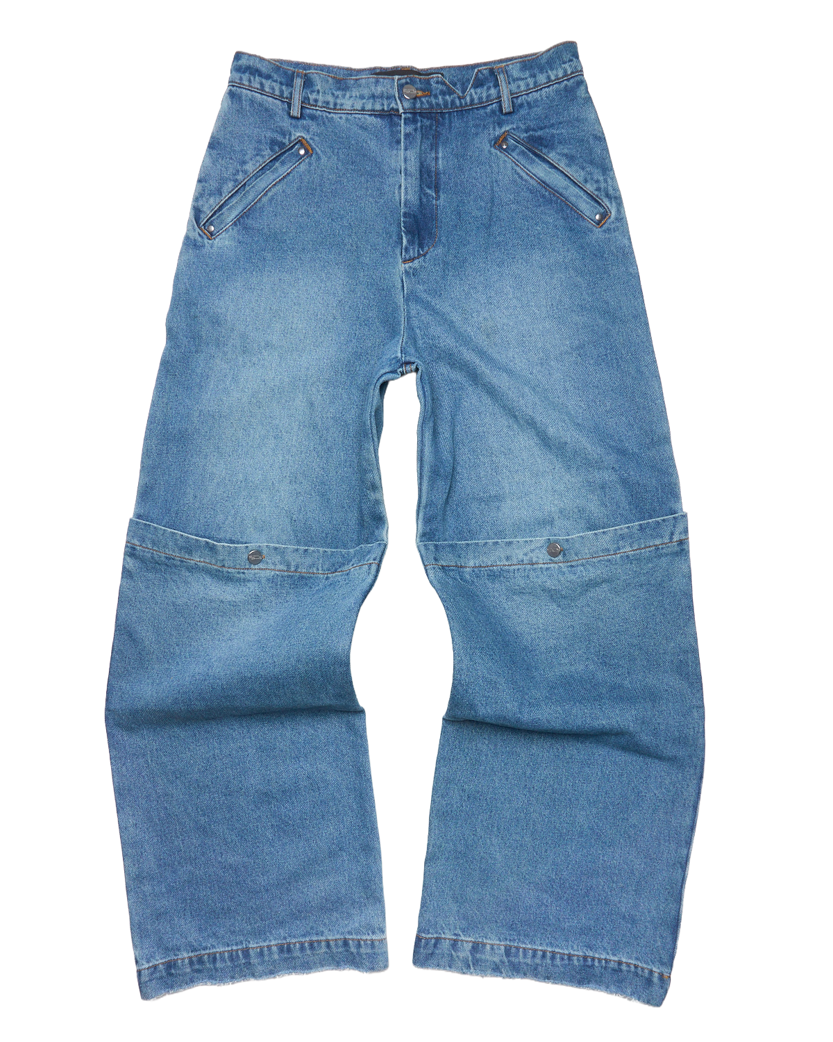 Spencer Badu Buttoned Panel Baggy Denim