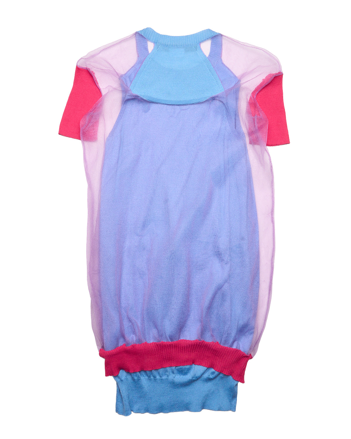 S/S13 Junya Watanabe Mesh-Layered Colourblock Knit