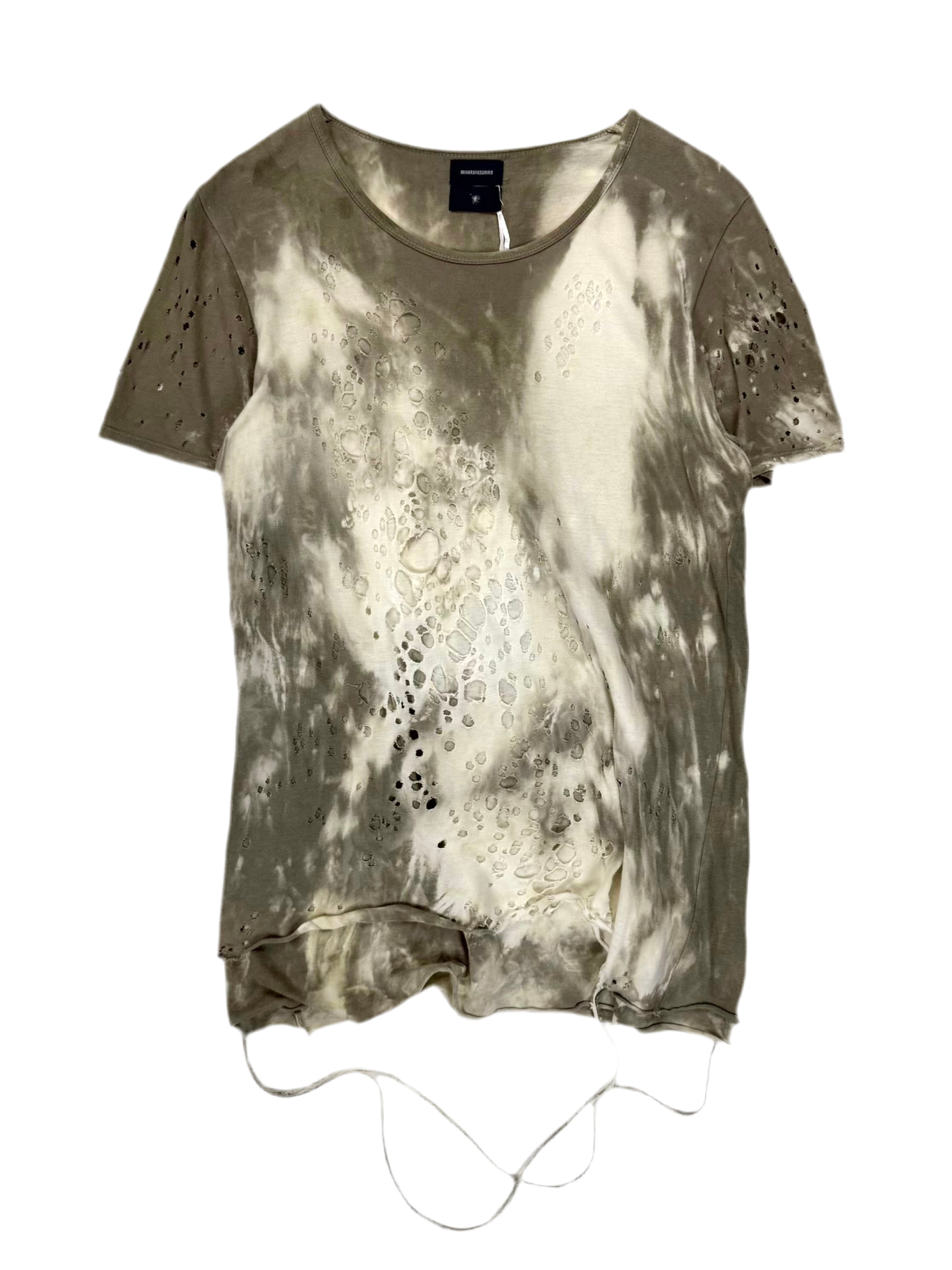 SS10 MiharaYasuhiro Distressed Tie-dye Layer T-shirt