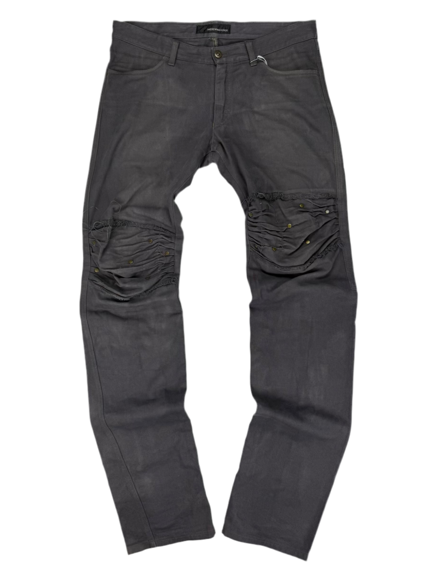 Early 00s ANDREW MACKENZIE Stud Darted Knee Denim