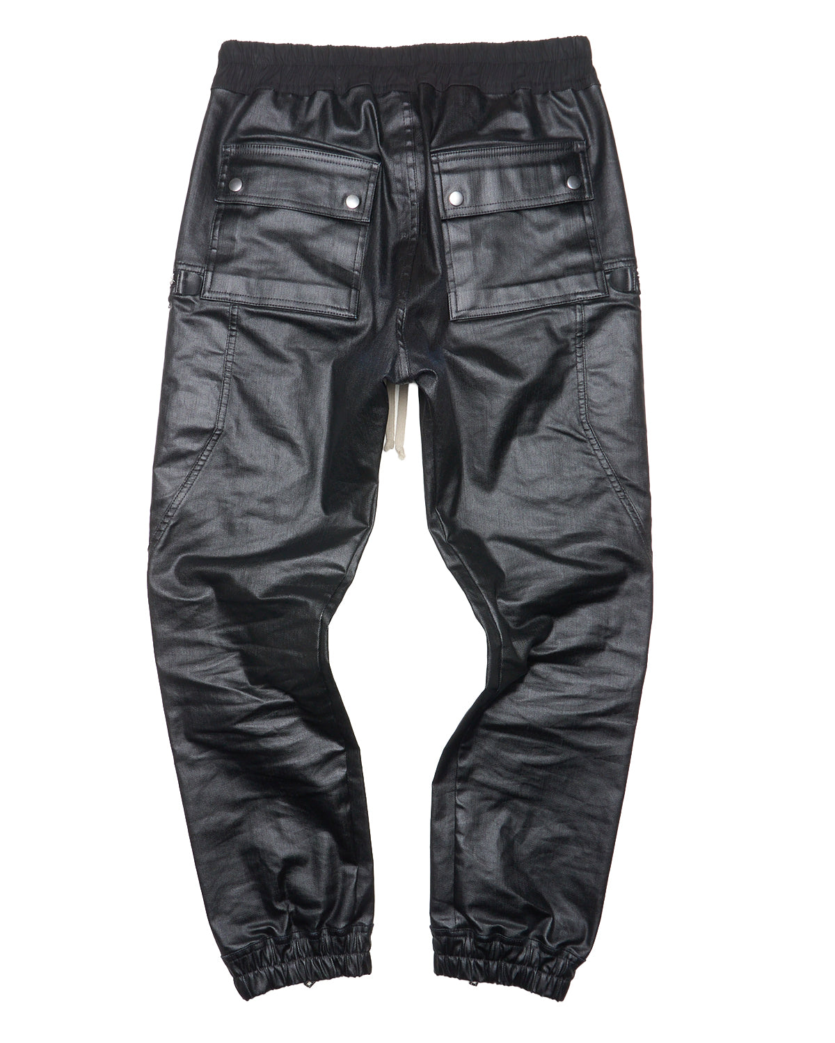S/S20 Rick Owens ‘TECUATL’ Coated Linen Cargo Joggers