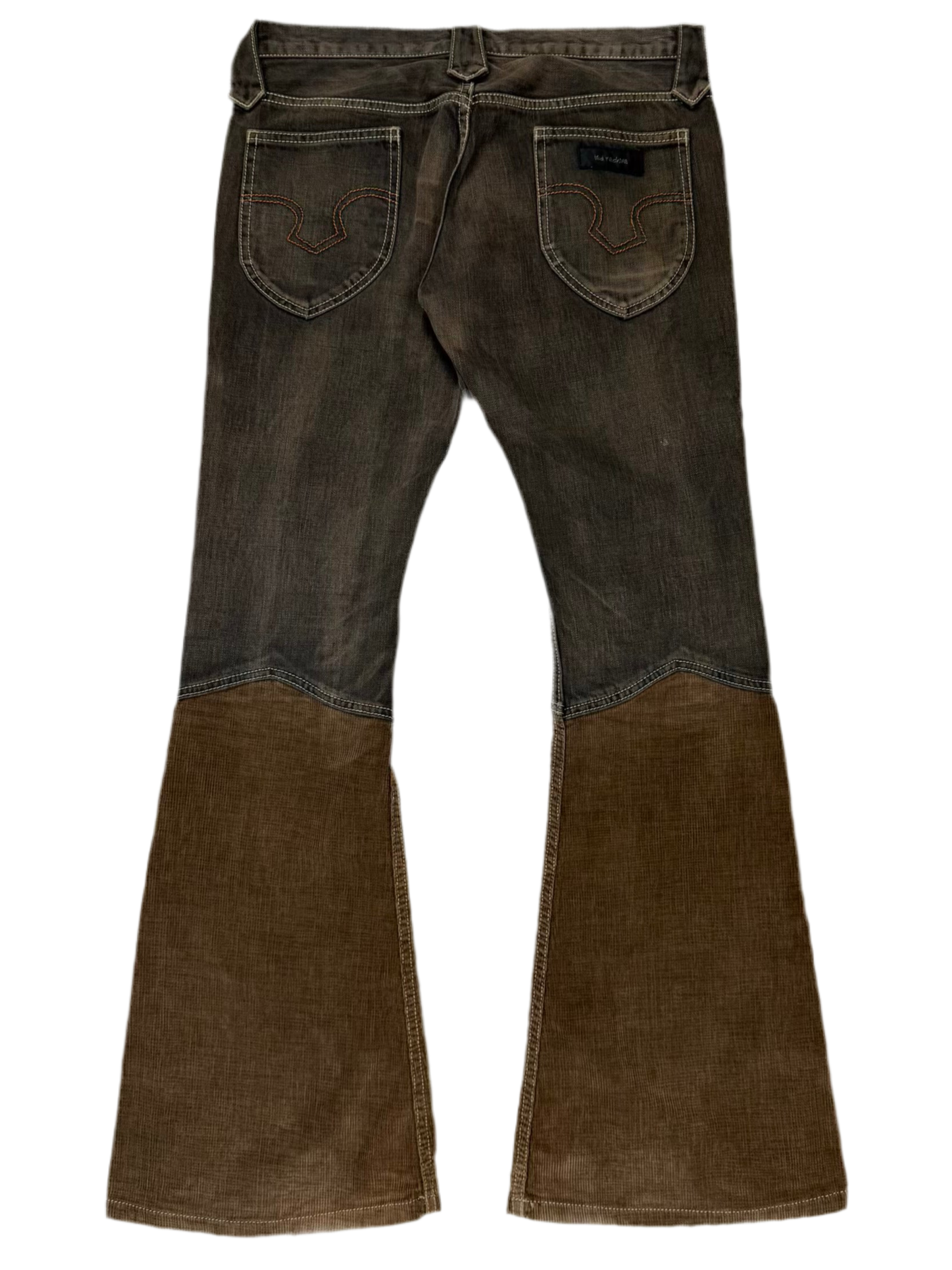 Early 00s LED RECHWE Corduroy ‘Sword’ Western Flare Denim