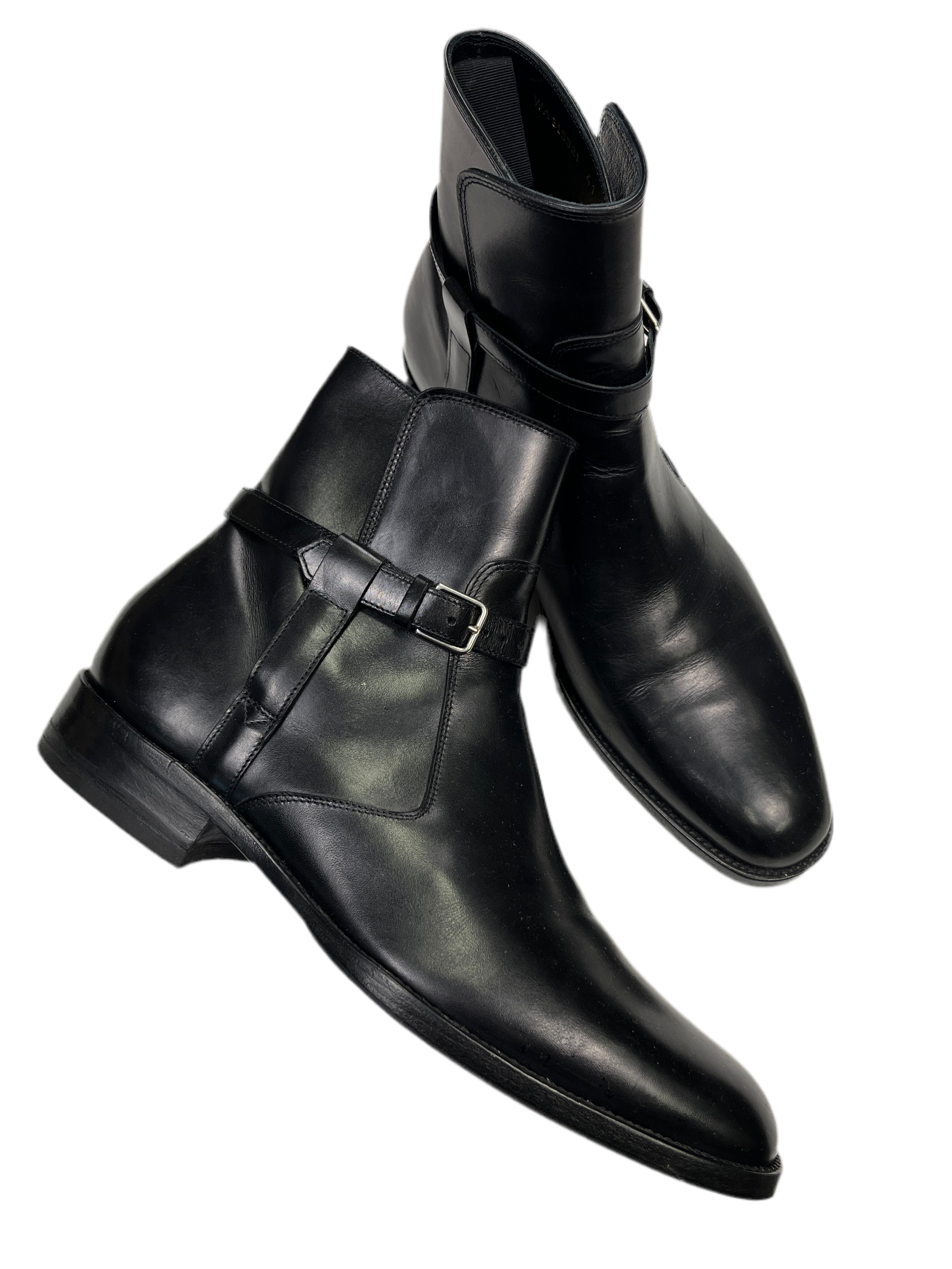A/W14 Saint Laurent Paris 30mm ‘Jodhphur’ Leather Buckle Boots