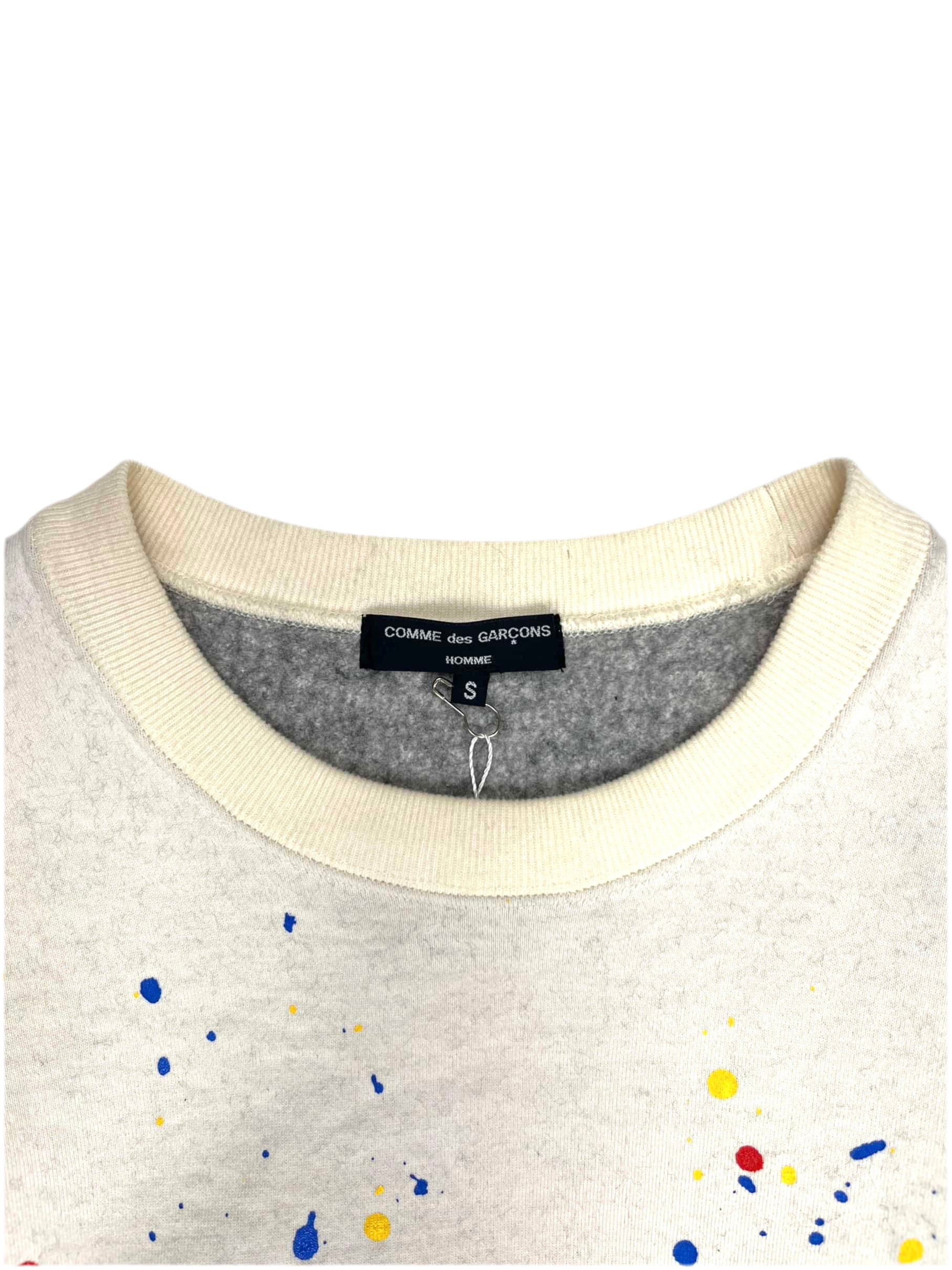 AW19 CDG HOMME Paint Splatter Crew