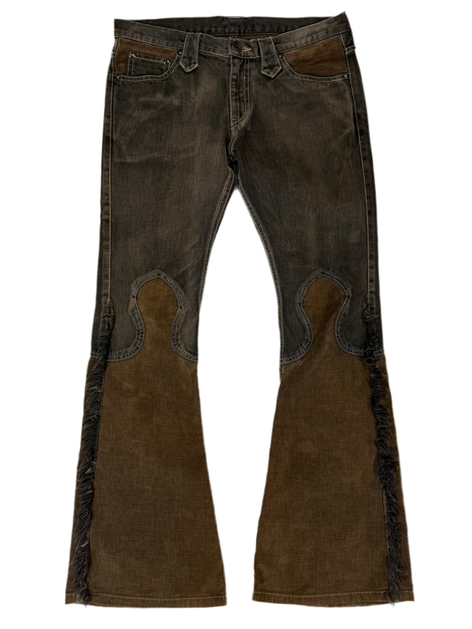 Early 00s LED RECHWE Corduroy ‘Sword’ Western Flare Denim