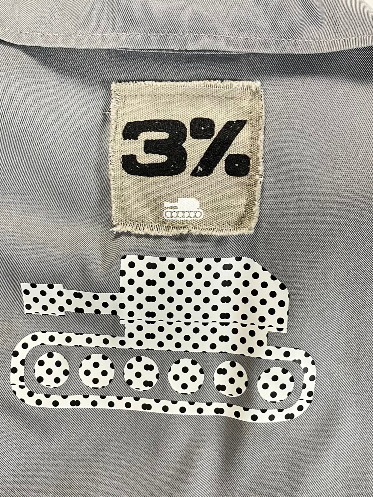 DEC o WAR 3% White Polka Tank Shirt