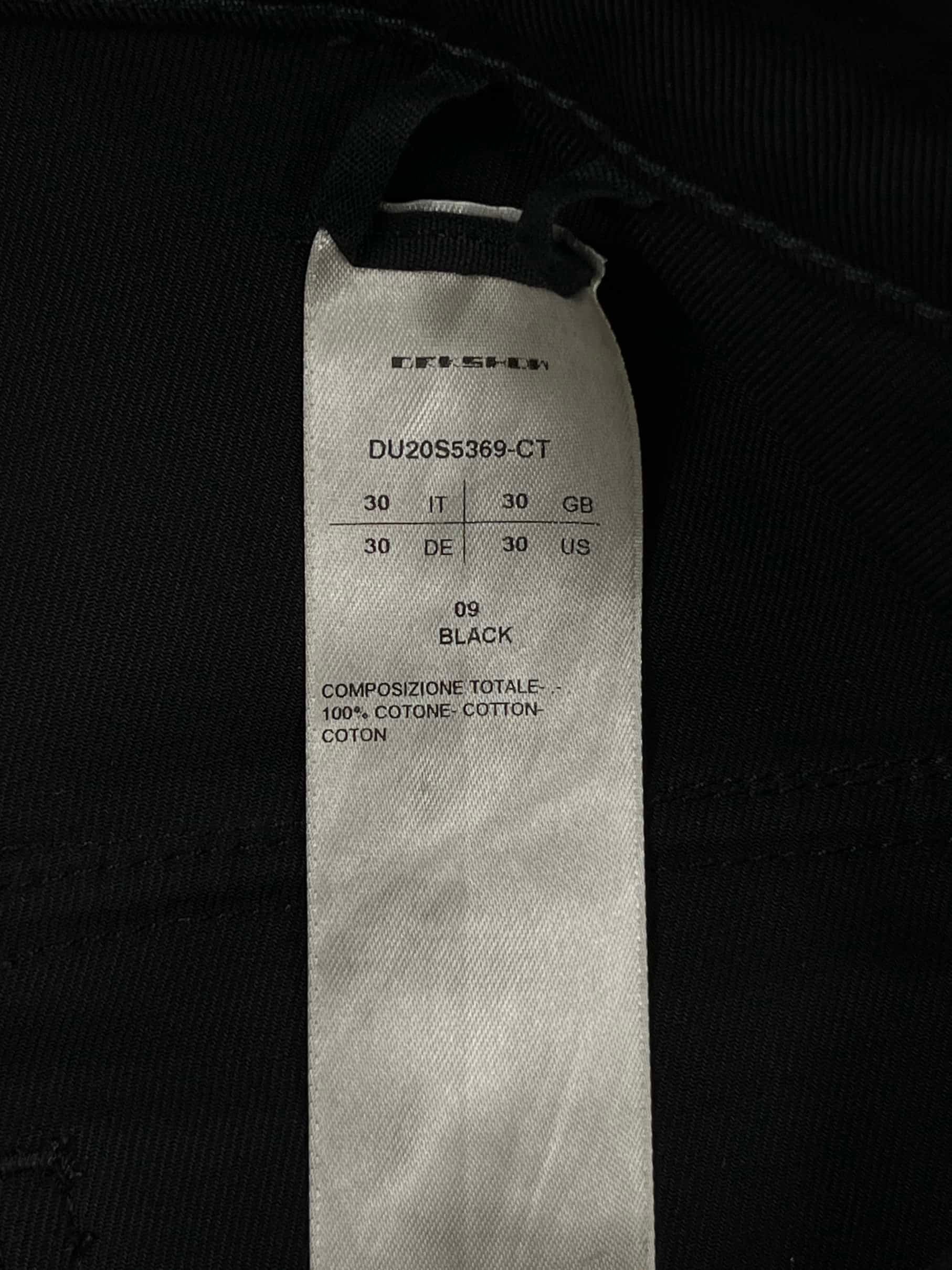 S/S20 Rick Owens DRKSHDW Brushed Twill ‘Collapse Cut’ Cargo Pants