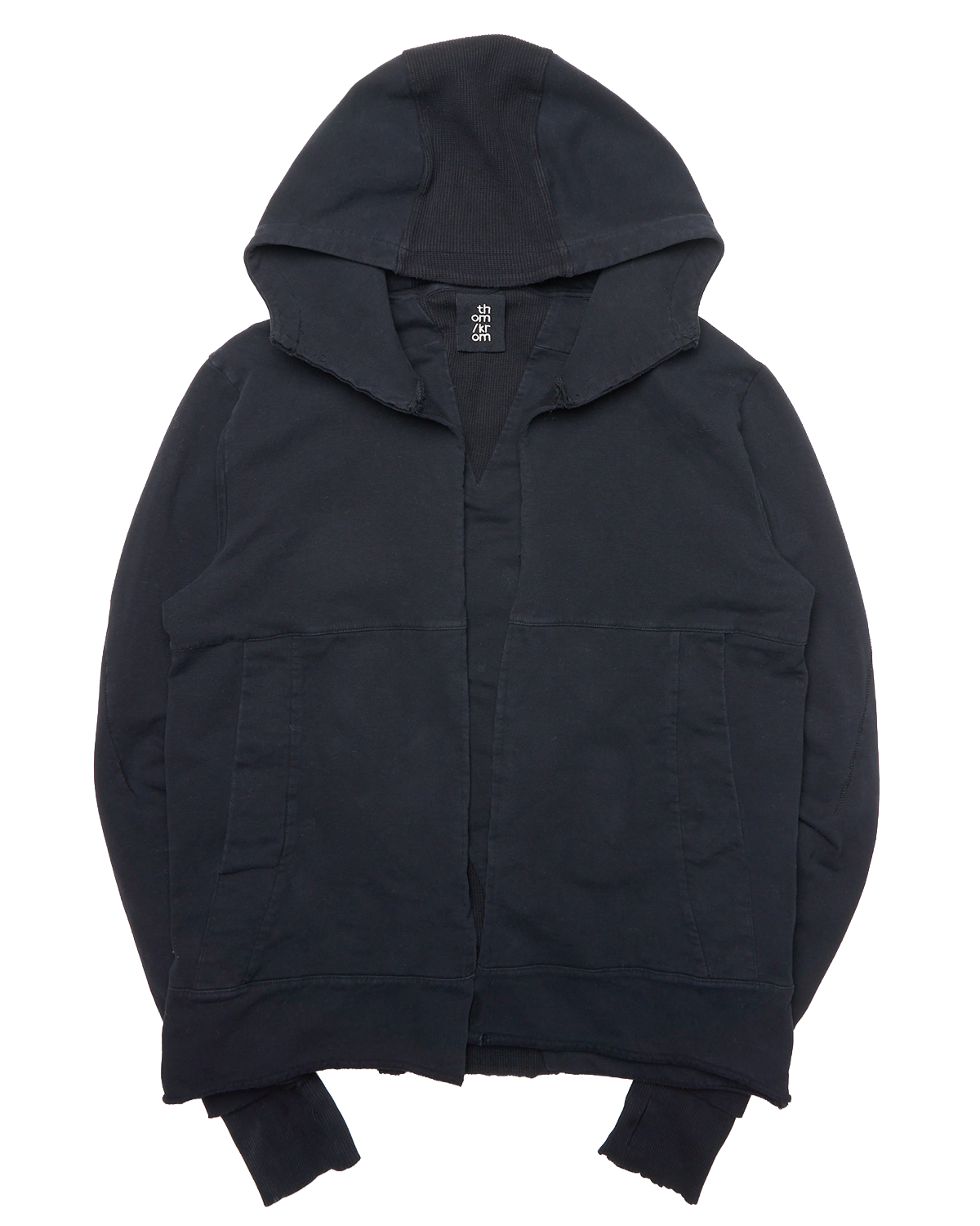 Mid 2010s Thom Krom Open-Front Hooded Cardigan